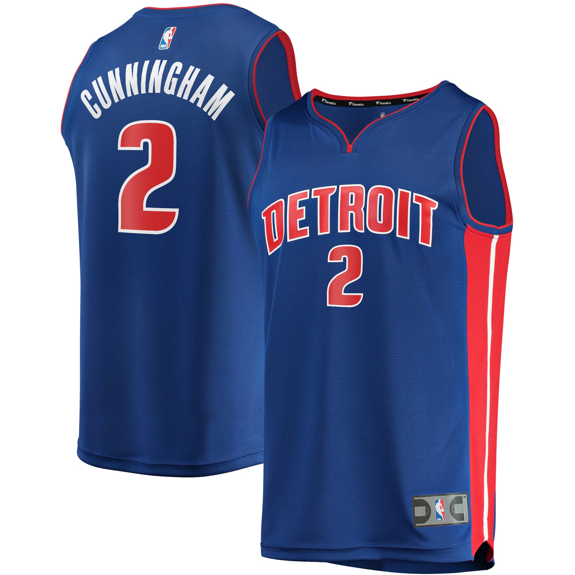 NBA men8217s detroit pistons cade cunningham fanatics blue 2021 nba draft first round pick fast break replica jersey – icon edition Collection - Official Jerseys & Hats | NBA Store