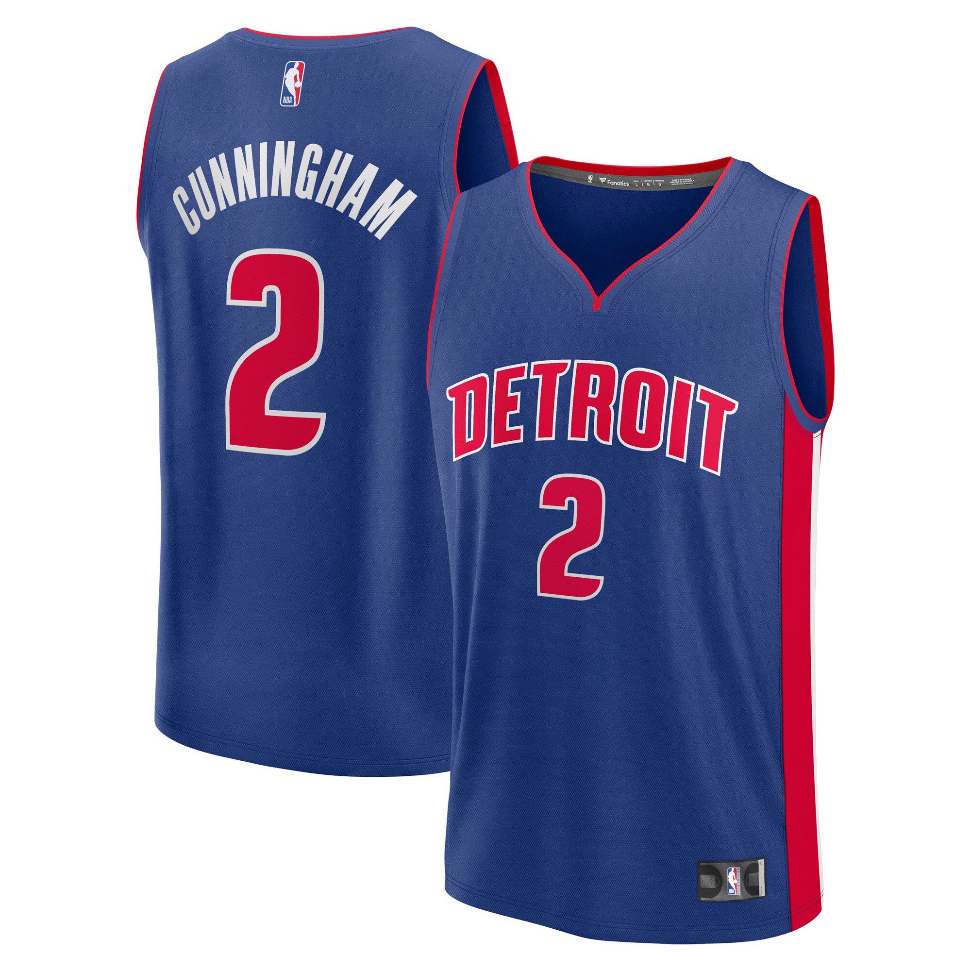 NBA men8217s detroit pistons cade cunningham fanatics blue fast break replica player jersey – icon edition Collection - Official Jerseys & Hats | NBA Store