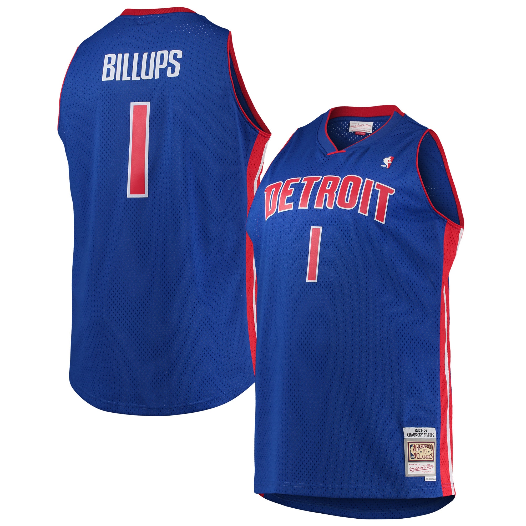 NBA men8217s detroit pistons chauncey billups mitchell amp ness blue 200304 big amp tall hardwood classics swingman jersey Collection - Official Jerseys & Hats | NBA Store