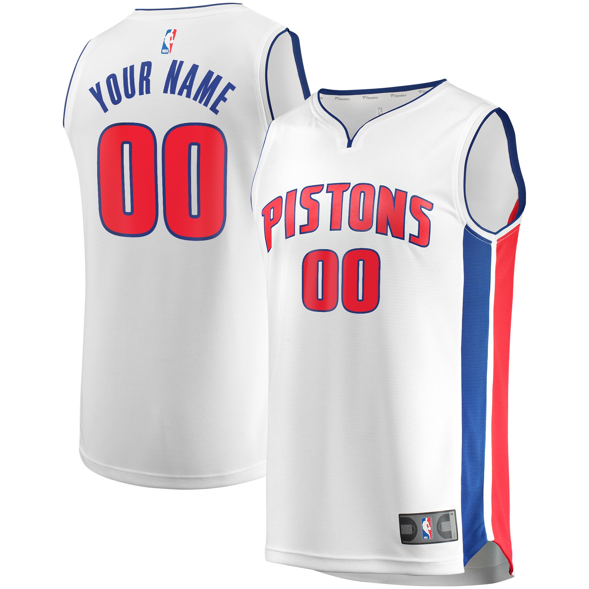 NBA men8217s detroit pistons fanatics white fast break custom replica jersey – association edition Collection - Official Jerseys & Hats | NBA Store