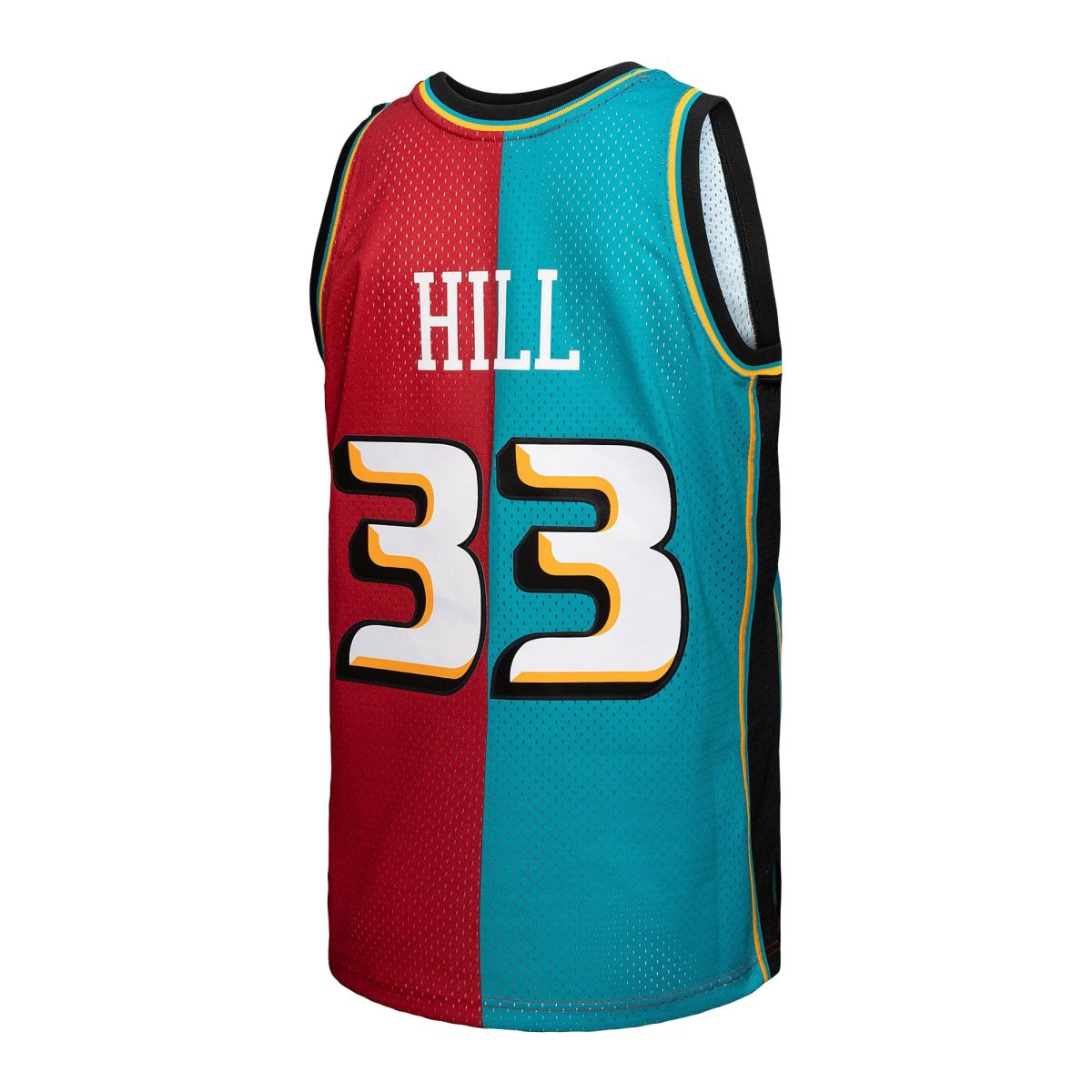NBA men8217s detroit pistons grant hill mitchell amp ness tealred hardwood classics 199900 split swingman jersey Collection - Official Jerseys & Hats | NBA Store