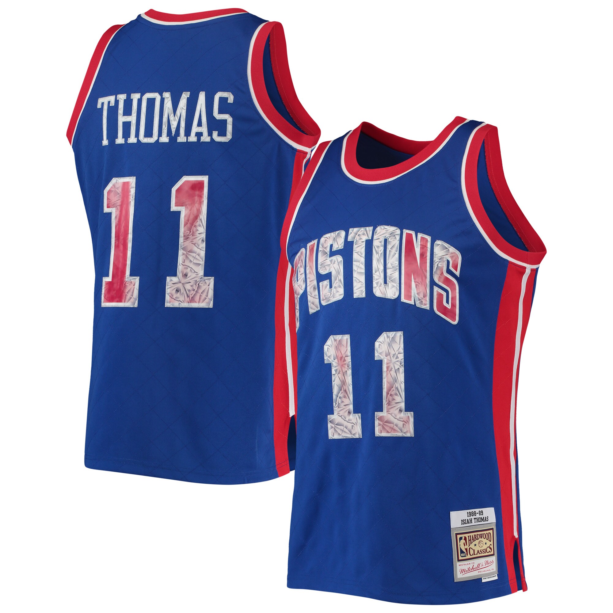 NBA men8217s detroit pistons isiah thomas mitchell amp ness blue 198889 hardwood classics nba 75th anniversary diamond swingman jersey Collection - Official Jerseys & Hats | NBA Store