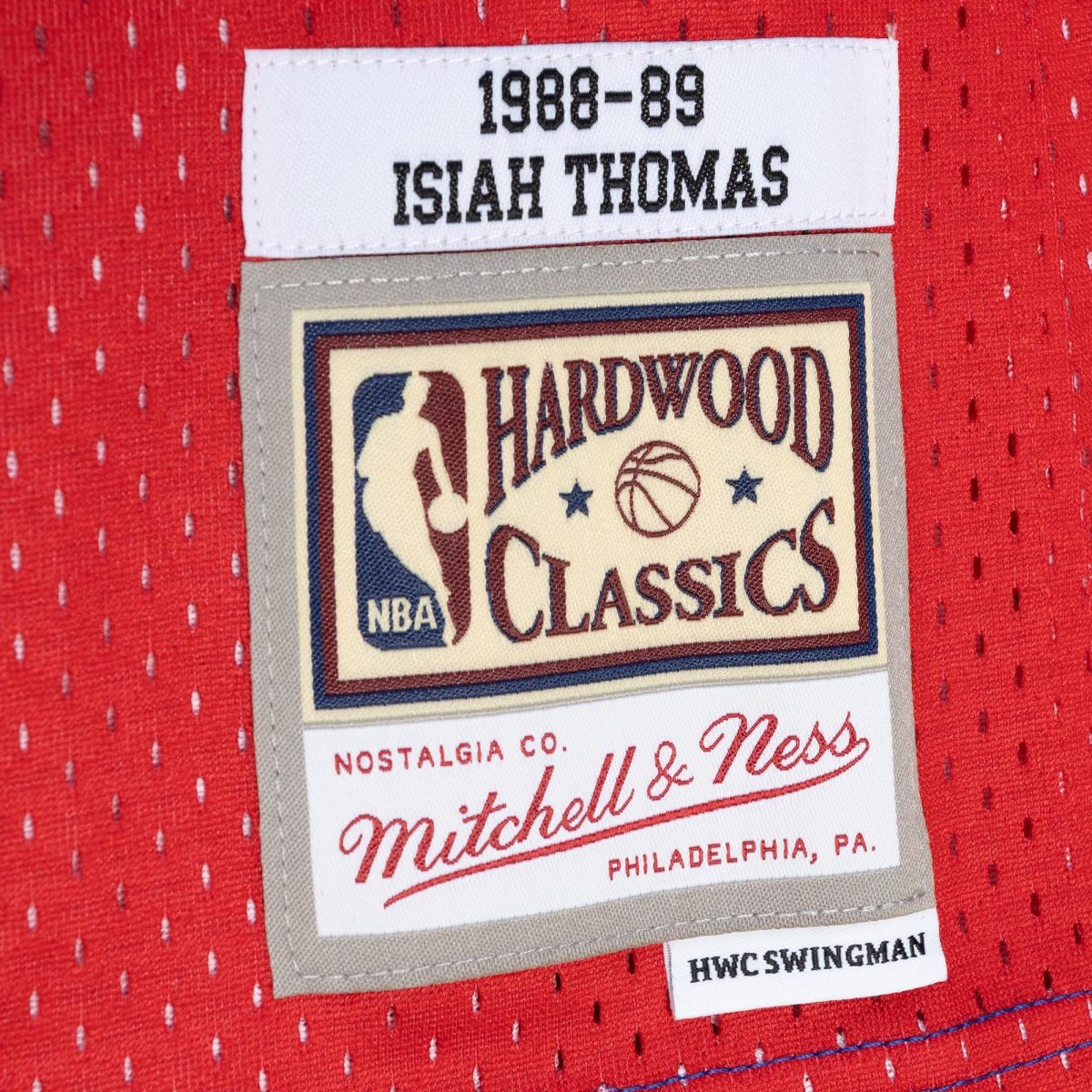 NBA men8217s detroit pistons isiah thomas mitchell amp ness bluered hardwood classics 198889 split swingman jersey Collection - Official Jerseys & Hats | NBA Store