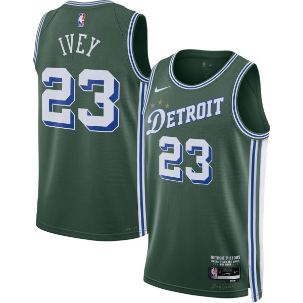 NBA men8217s detroit pistons jaden ivey nike green 202223 swingman jersey – city edition Collection - Official Jerseys & Hats | NBA Store