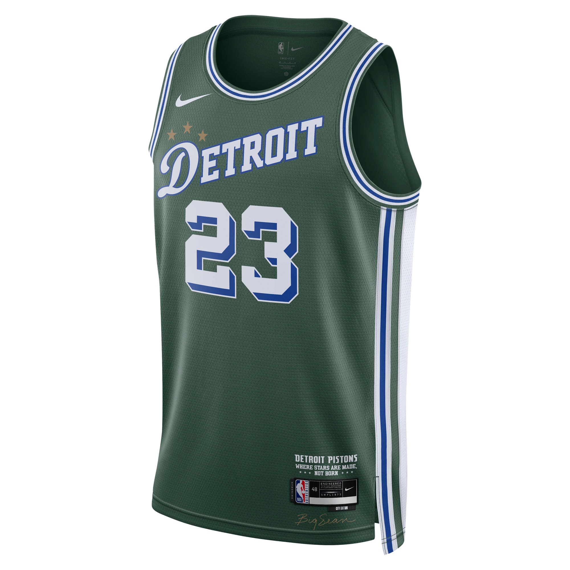 NBA men8217s detroit pistons jaden ivey nike green 202223 swingman jersey – city edition Collection - Official Jerseys & Hats | NBA Store