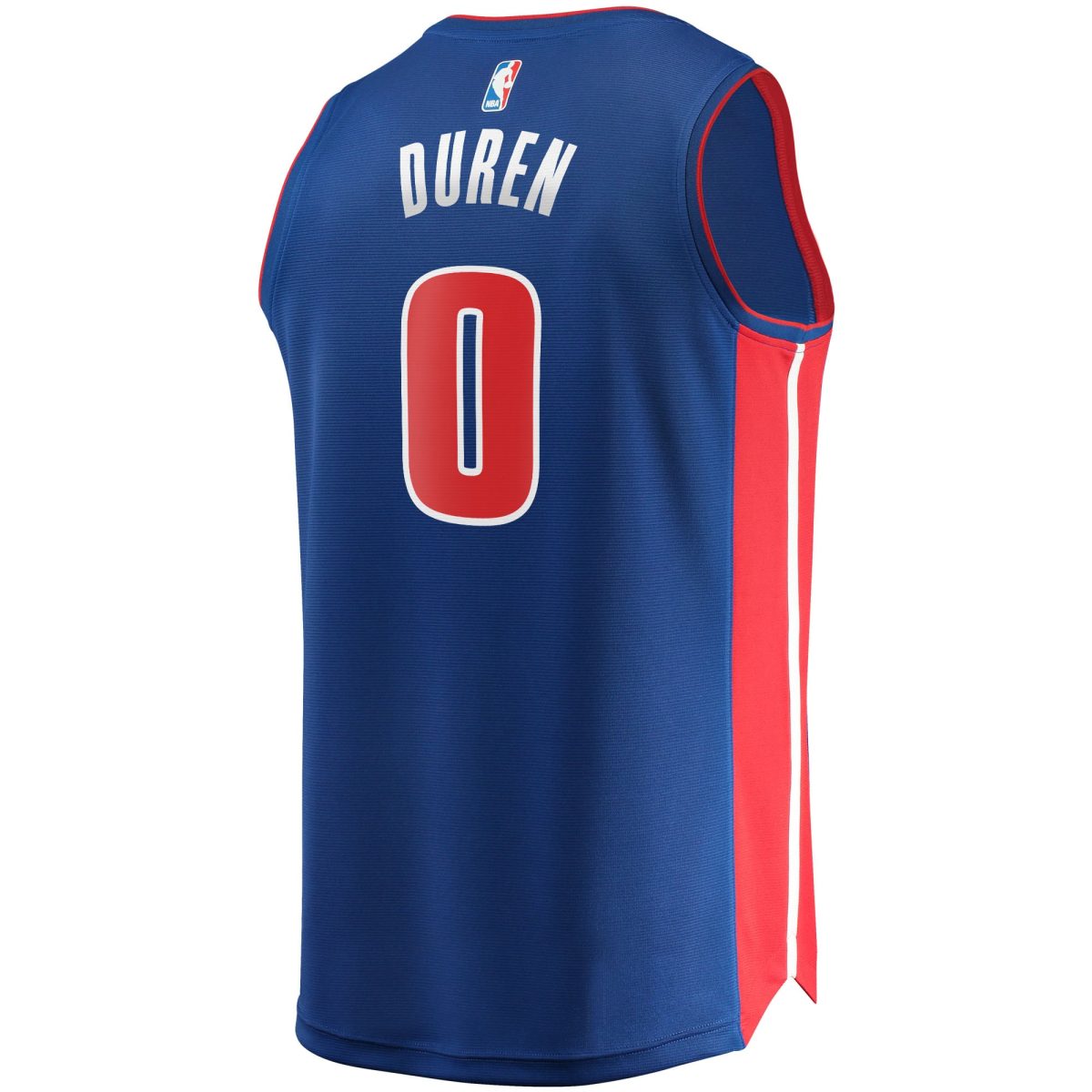 NBA men8217s detroit pistons jalen duren fanatics blue fast break replica jersey – icon edition Collection - Official Jerseys & Hats | NBA Store