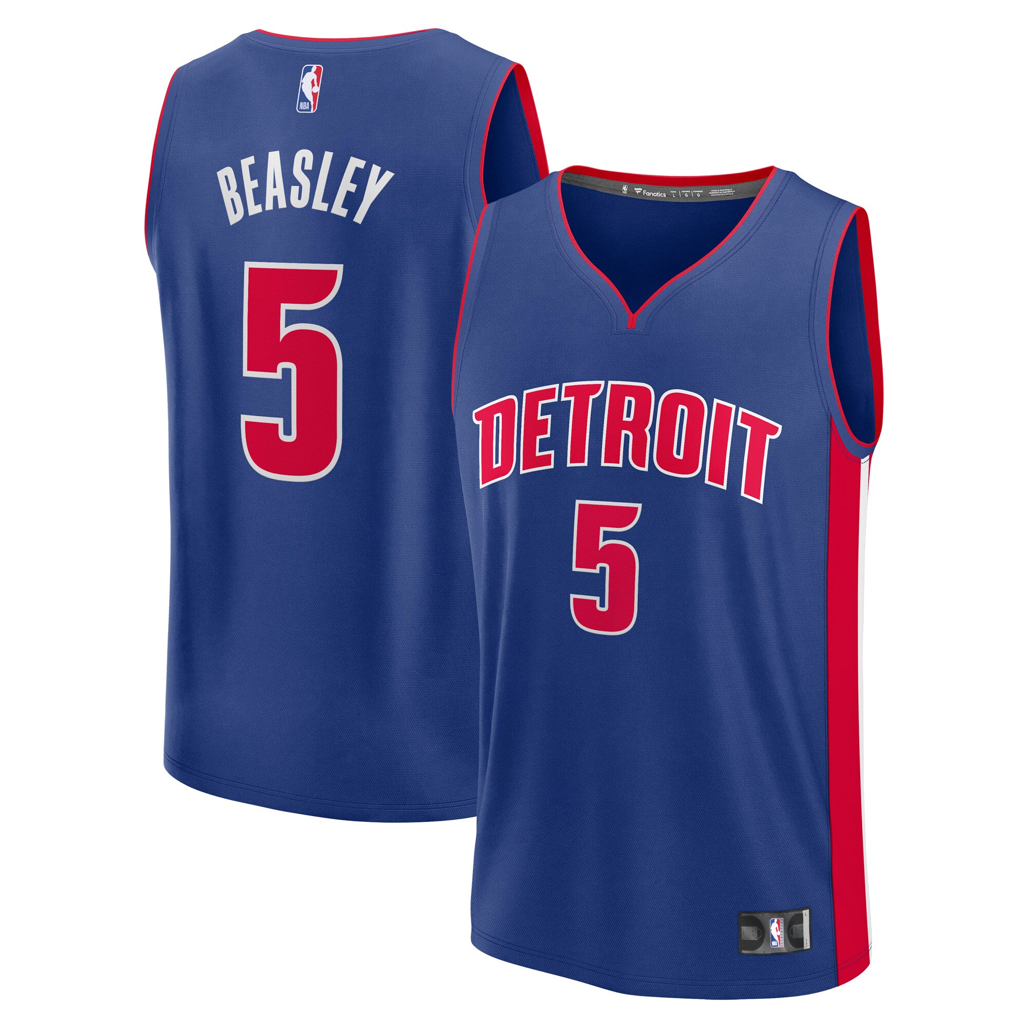 NBA men8217s detroit pistons malik beasley fanatics blue fast break replica player jersey – icon edition Collection - Official Jerseys & Hats | NBA Store