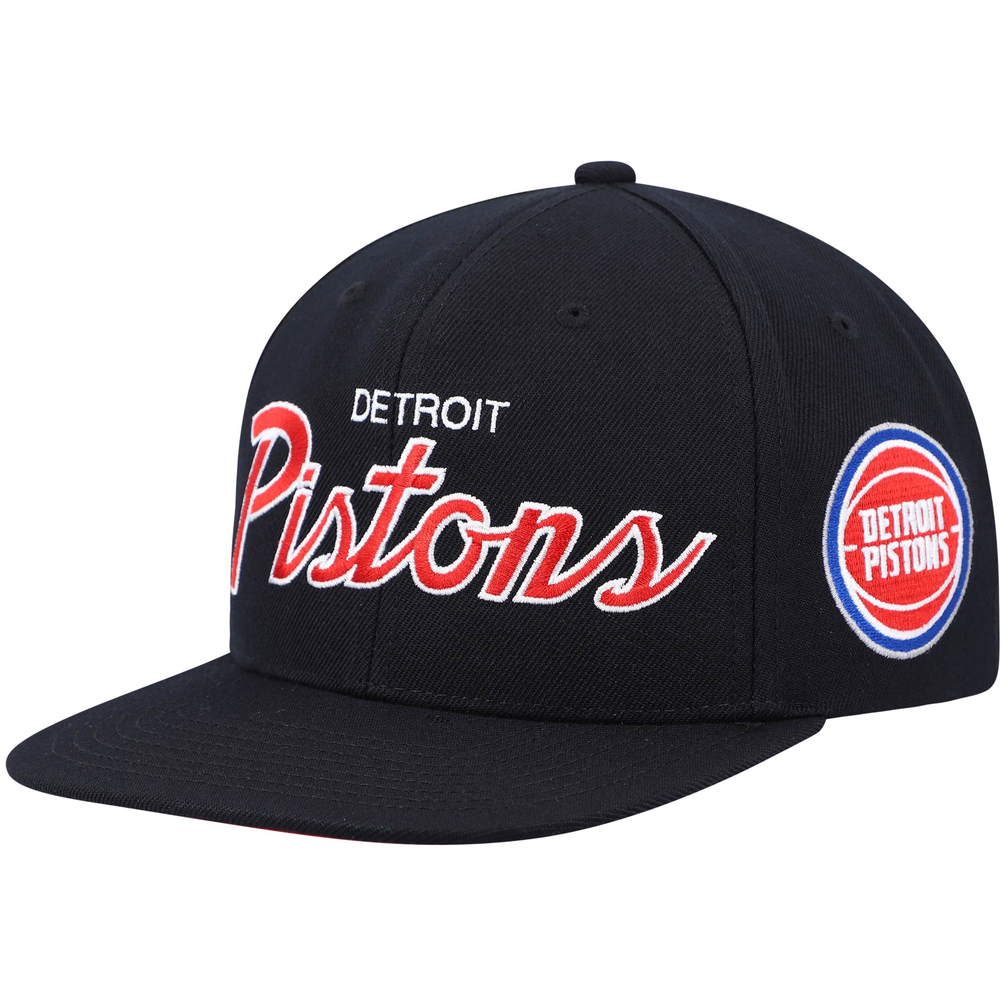 NBA men8217s detroit pistons mitchell amp ness black hardwood classics script 2.0 snapback hat Collection - Official Jerseys & Hats | NBA Store