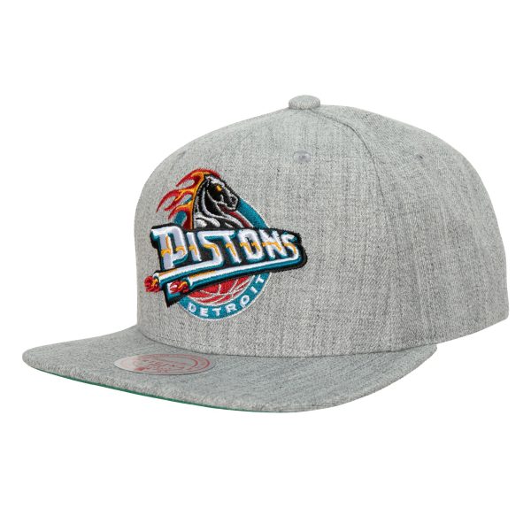NBA men8217s detroit pistons mitchell amp ness heather gray hardwood classics 2.0 snapback hat Collection - Official Jerseys & Hats | NBA Store