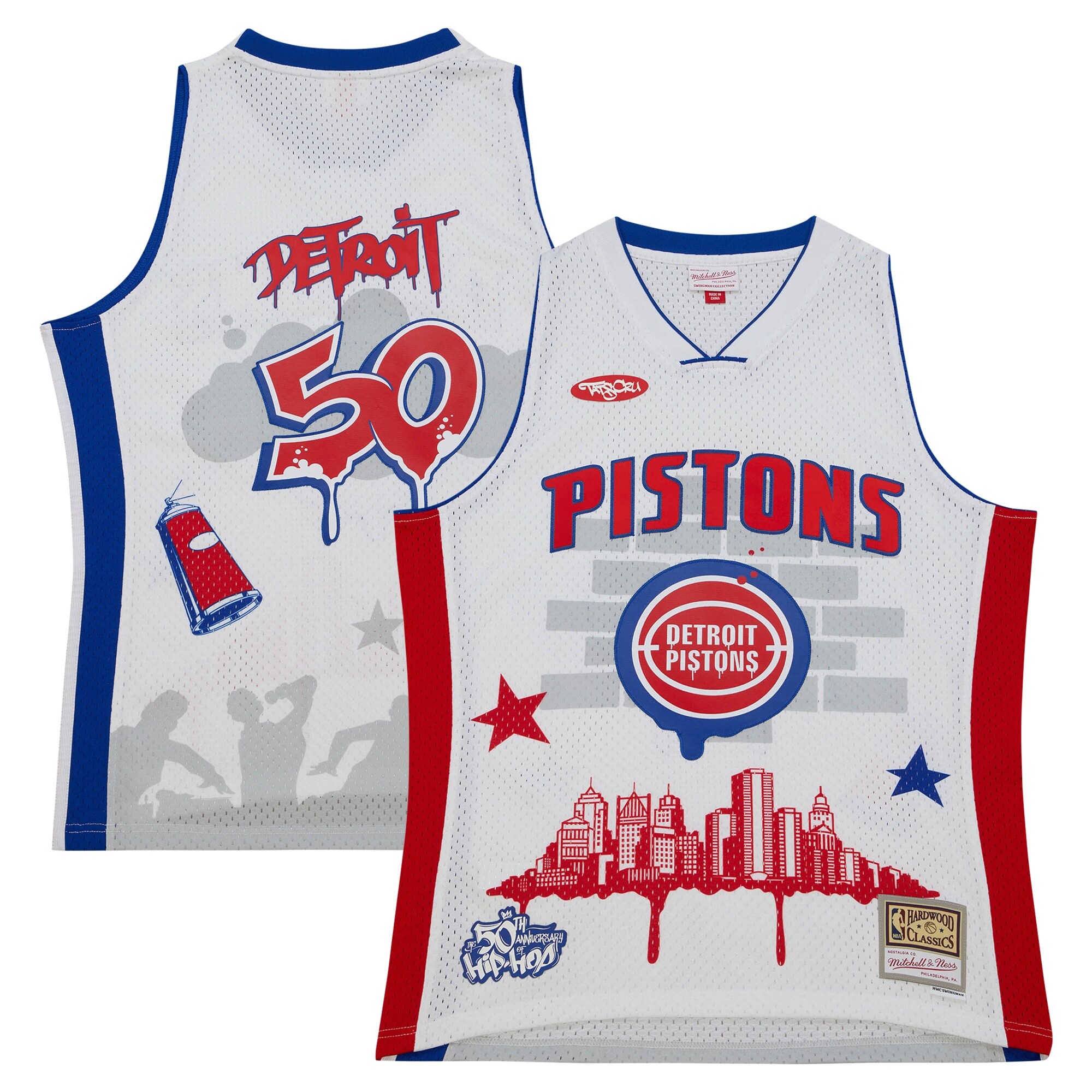NBA men8217s detroit pistons mitchell amp ness x tats cru white hardwood classics fashion jersey Collection - Official Jerseys & Hats | NBA Store