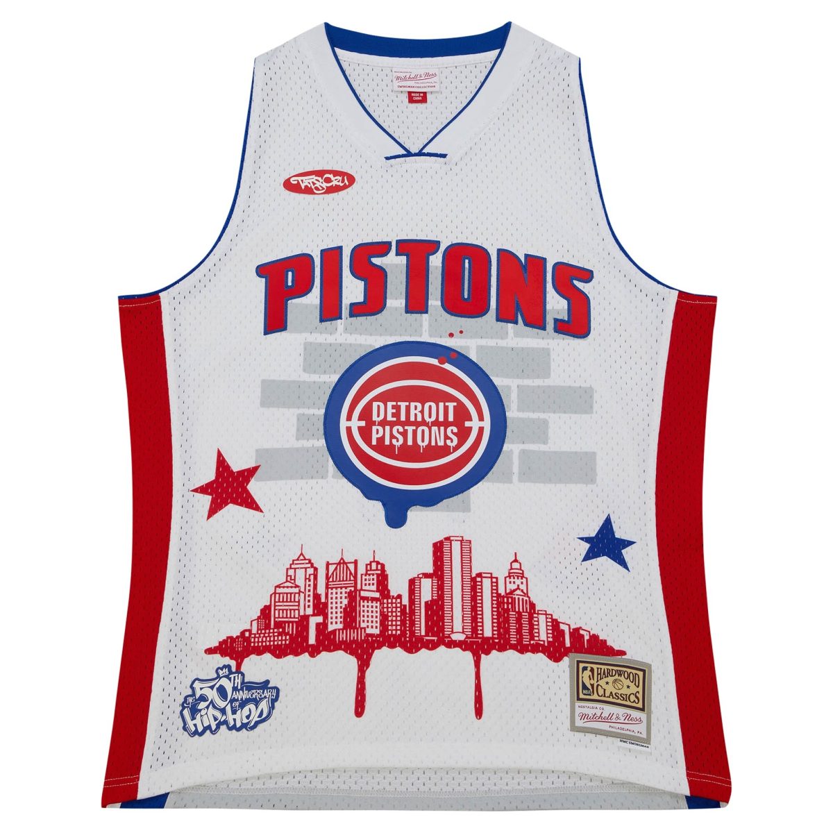 NBA men8217s detroit pistons mitchell amp ness x tats cru white hardwood classics fashion jersey Collection - Official Jerseys & Hats | NBA Store