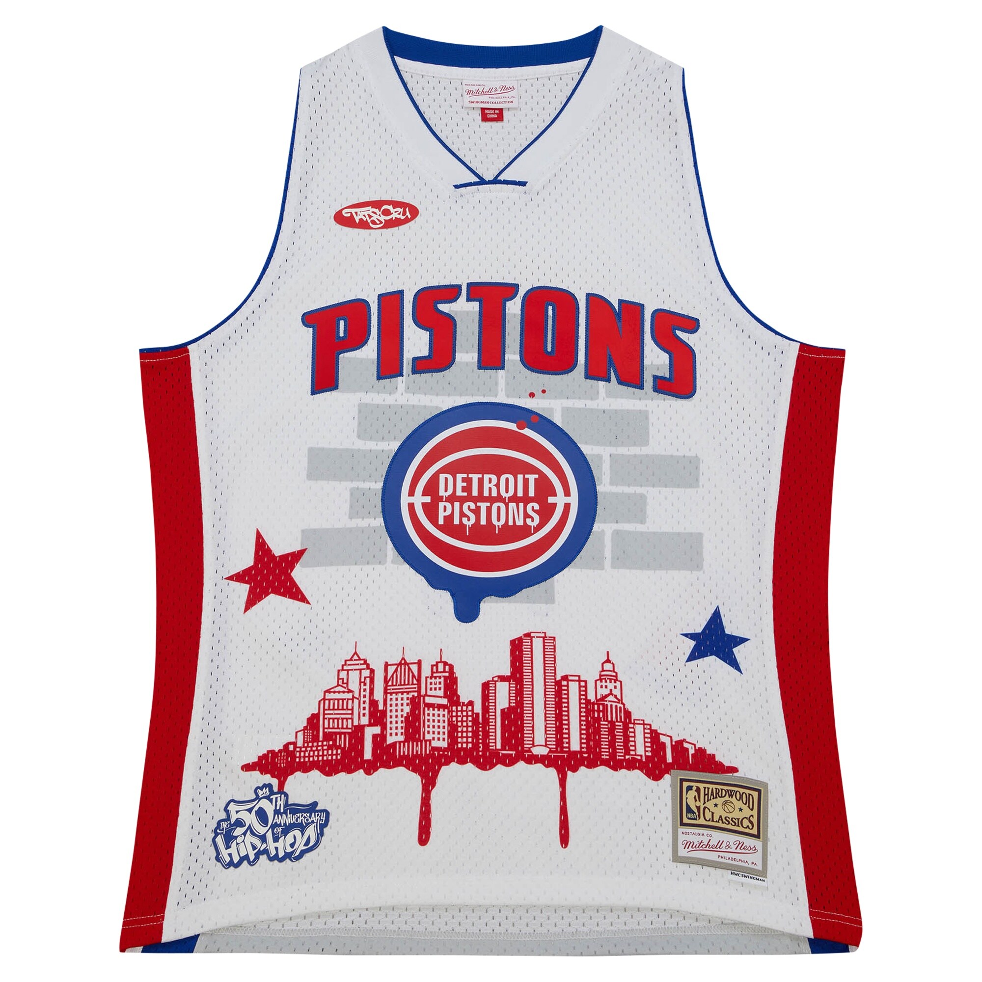 NBA men8217s detroit pistons mitchell amp ness x tats cru white hardwood classics fashion jersey Collection - Official Jerseys & Hats | NBA Store