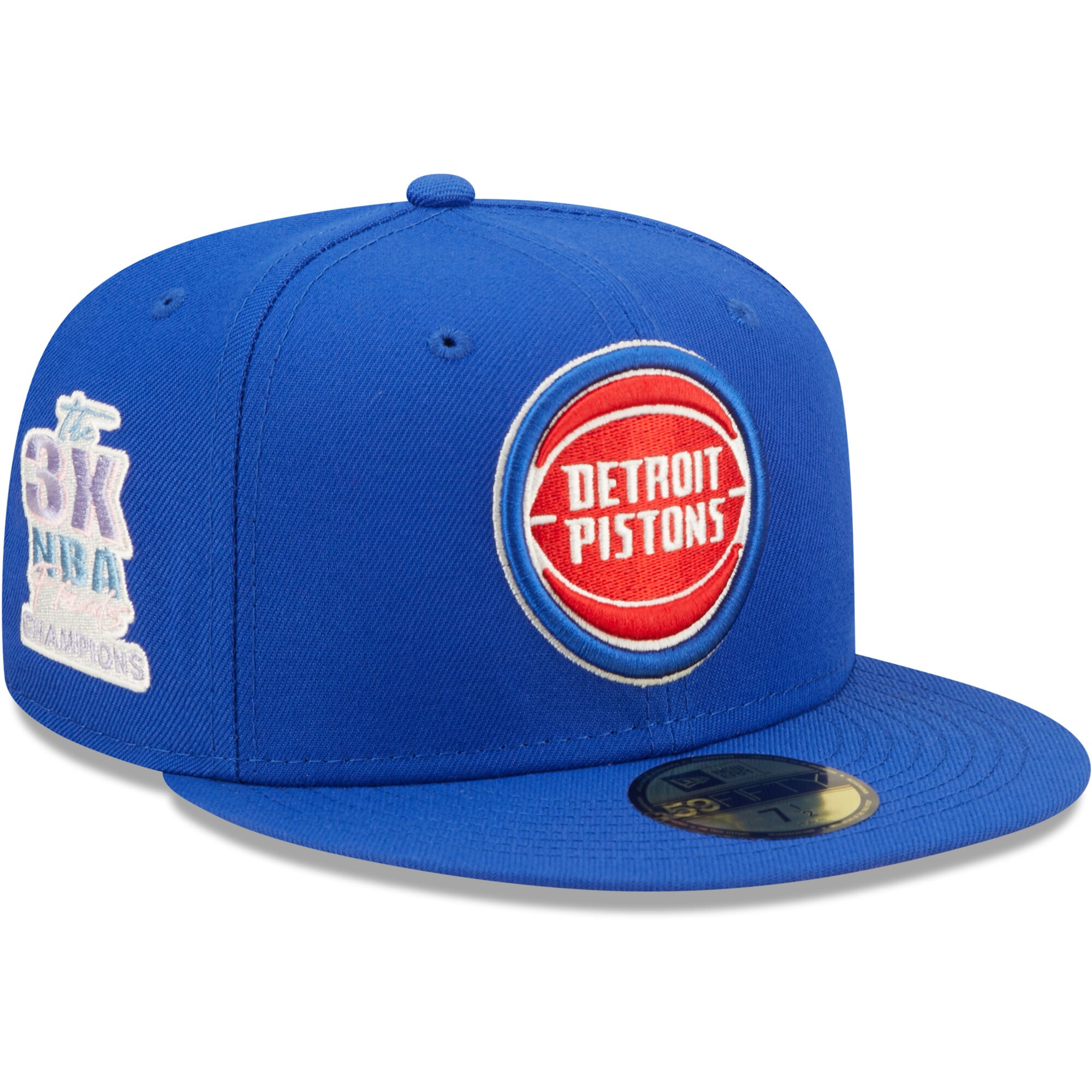 NBA men8217s detroit pistons new era blue 3x nba finals champions pop sweat 59fifty fitted hat Collection - Official Jerseys & Hats | NBA Store