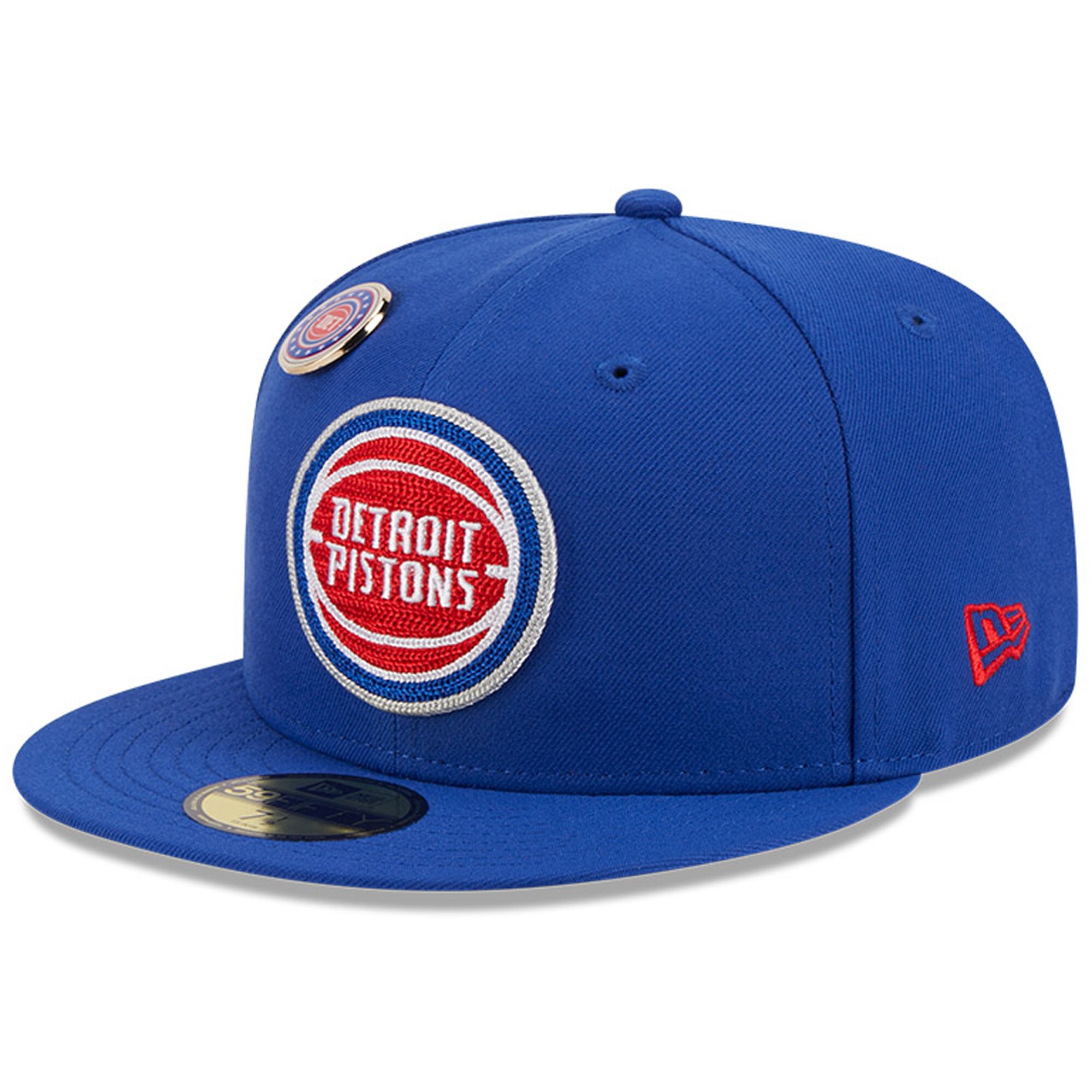 NBA men8217s detroit pistons new era blue chainstitch logo pin 59fifty fitted hat Collection - Official Jerseys & Hats | NBA Store