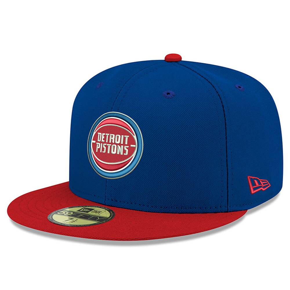 NBA men8217s detroit pistons new era blue official team color 2tone 59fifty fitted hat Collection - Official Jerseys & Hats | NBA Store