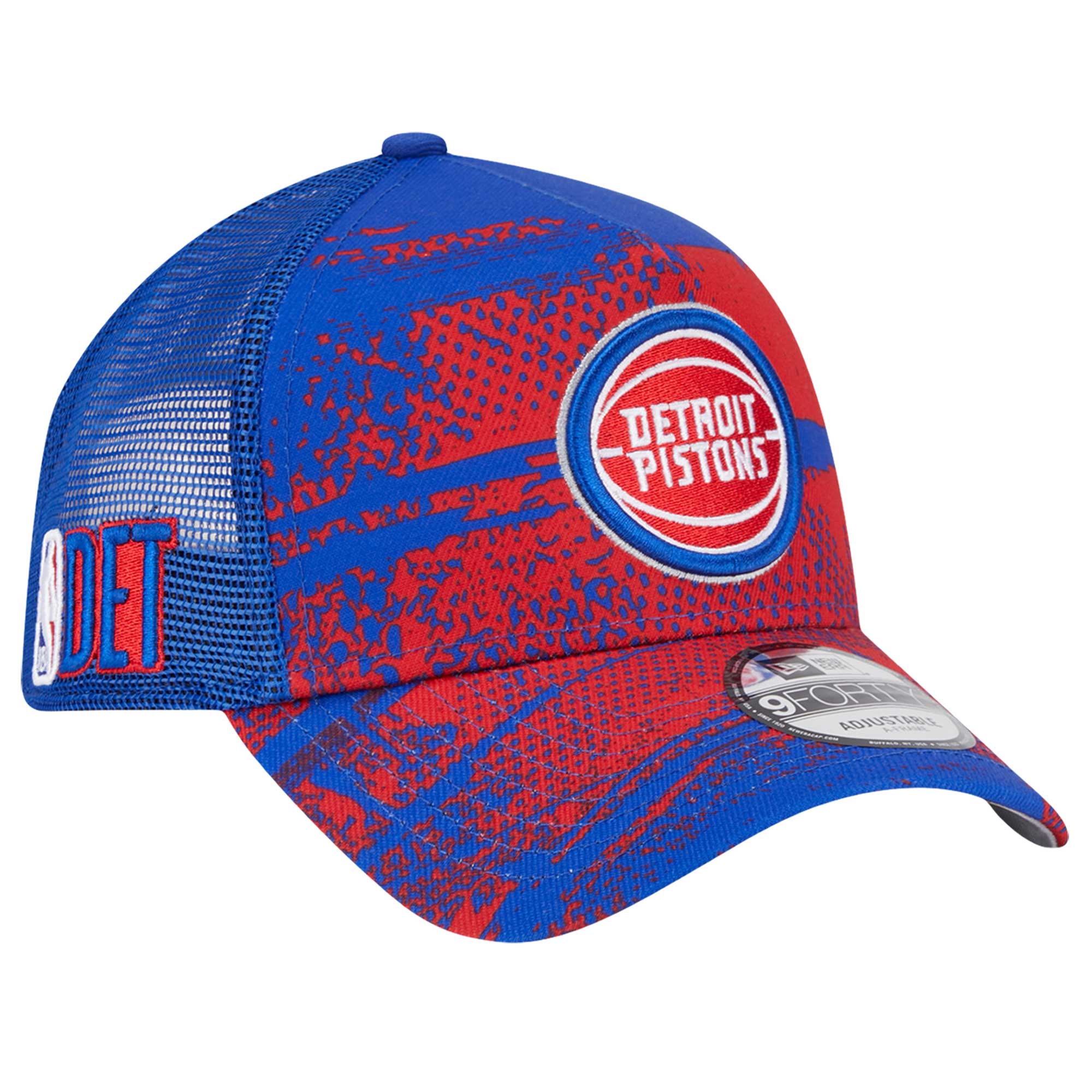 NBA men8217s detroit pistons new era bluered tip off a-frame trucker 9forty adjustable hat Collection - Official Jerseys & Hats | NBA Store