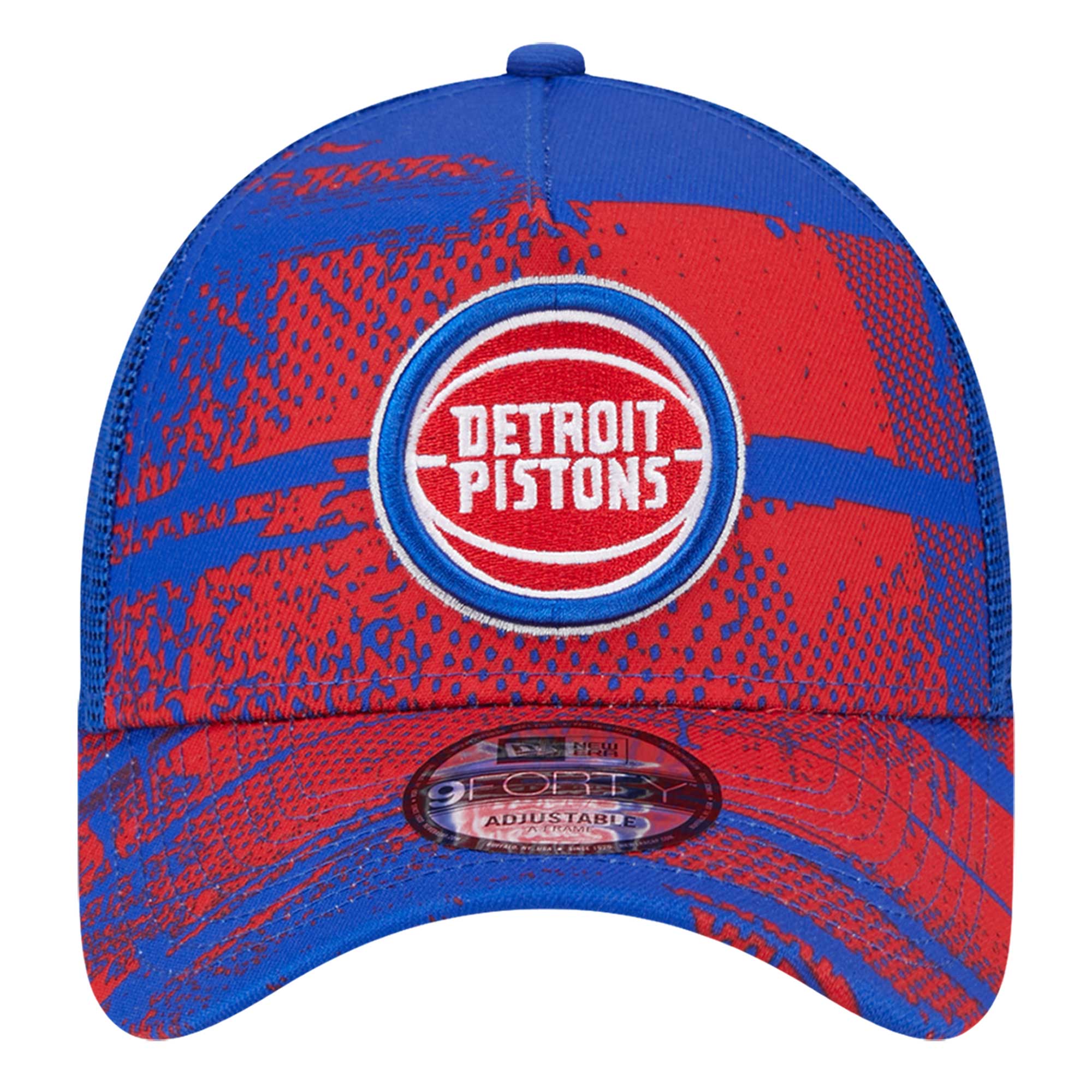 NBA men8217s detroit pistons new era bluered tip off a-frame trucker 9forty adjustable hat Collection - Official Jerseys & Hats | NBA Store