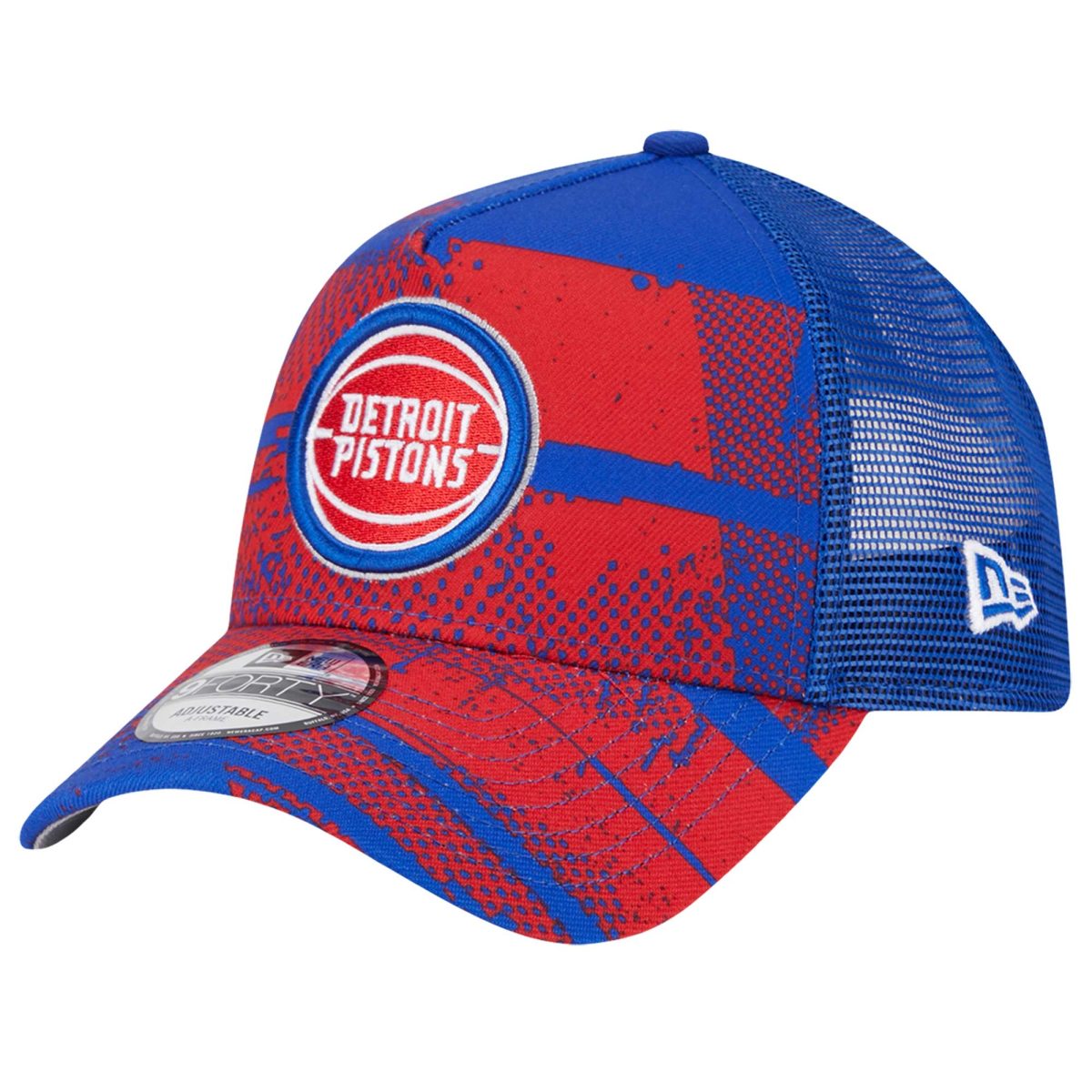 NBA men8217s detroit pistons new era bluered tip off a-frame trucker 9forty adjustable hat Collection - Official Jerseys & Hats | NBA Store
