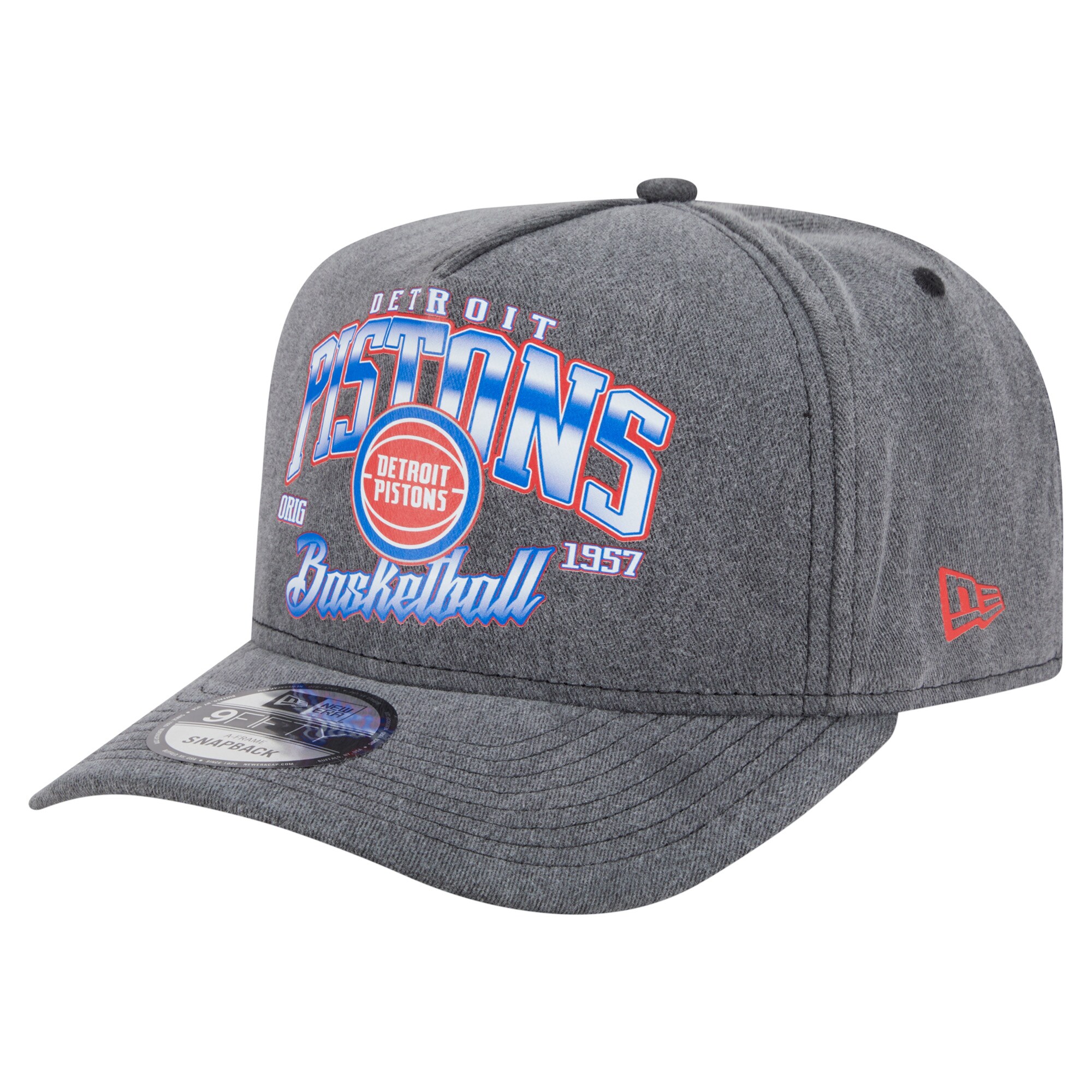 NBA men8217s detroit pistons new era charcoal throwback washed pre-curved 9fifty snapback hat Collection - Official Jerseys & Hats | NBA Store