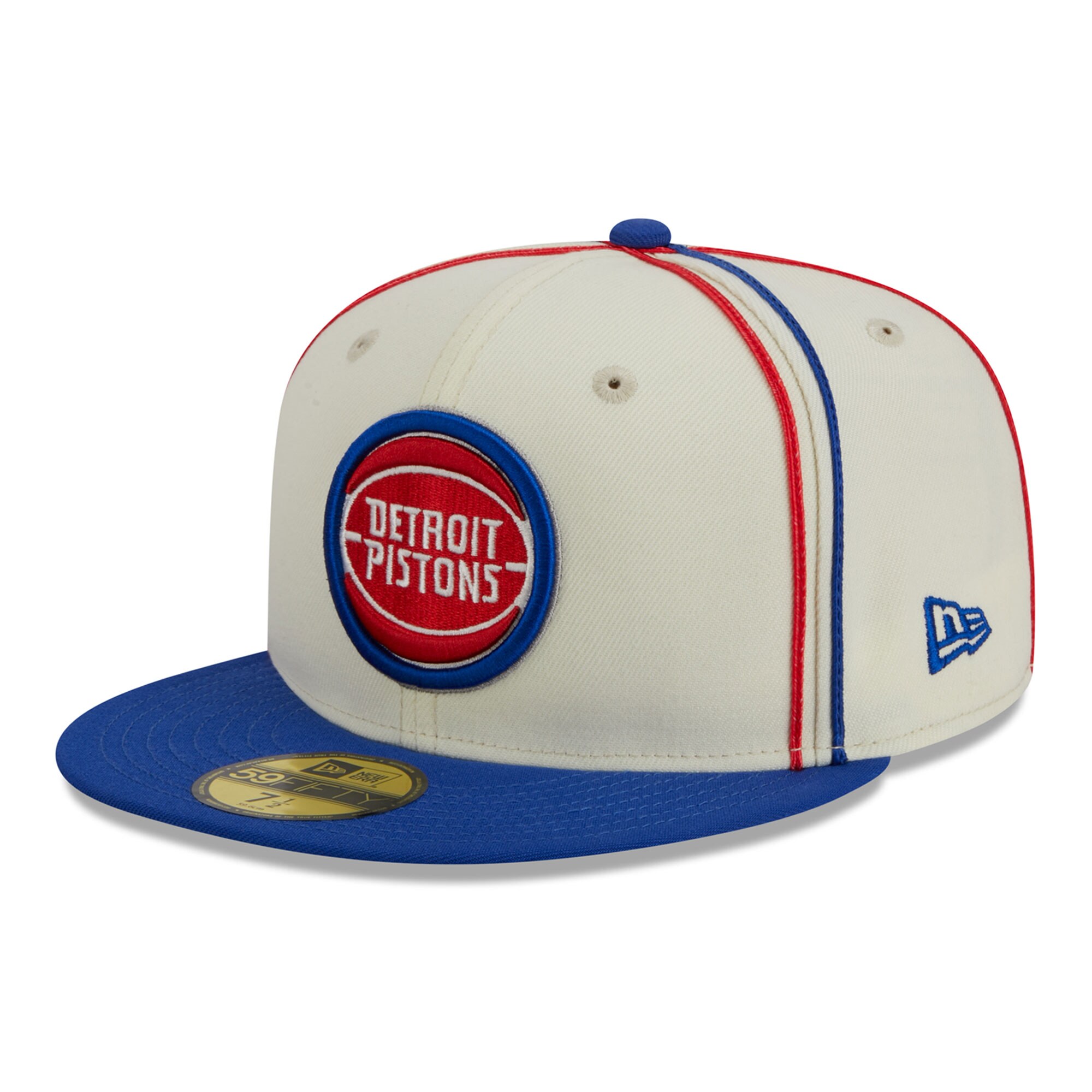 NBA men8217s detroit pistons new era creamblue piping 2-tone 59fifty fitted hat Collection - Official Jerseys & Hats | NBA Store