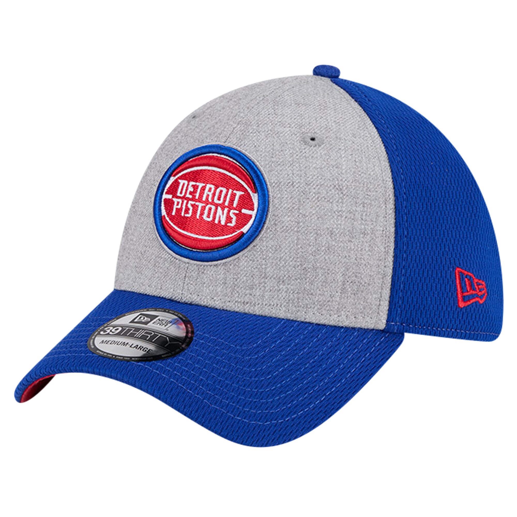 NBA men8217s detroit pistons new era heather grayblue two-tone 39thirty flex hat Collection - Official Jerseys & Hats | NBA Store