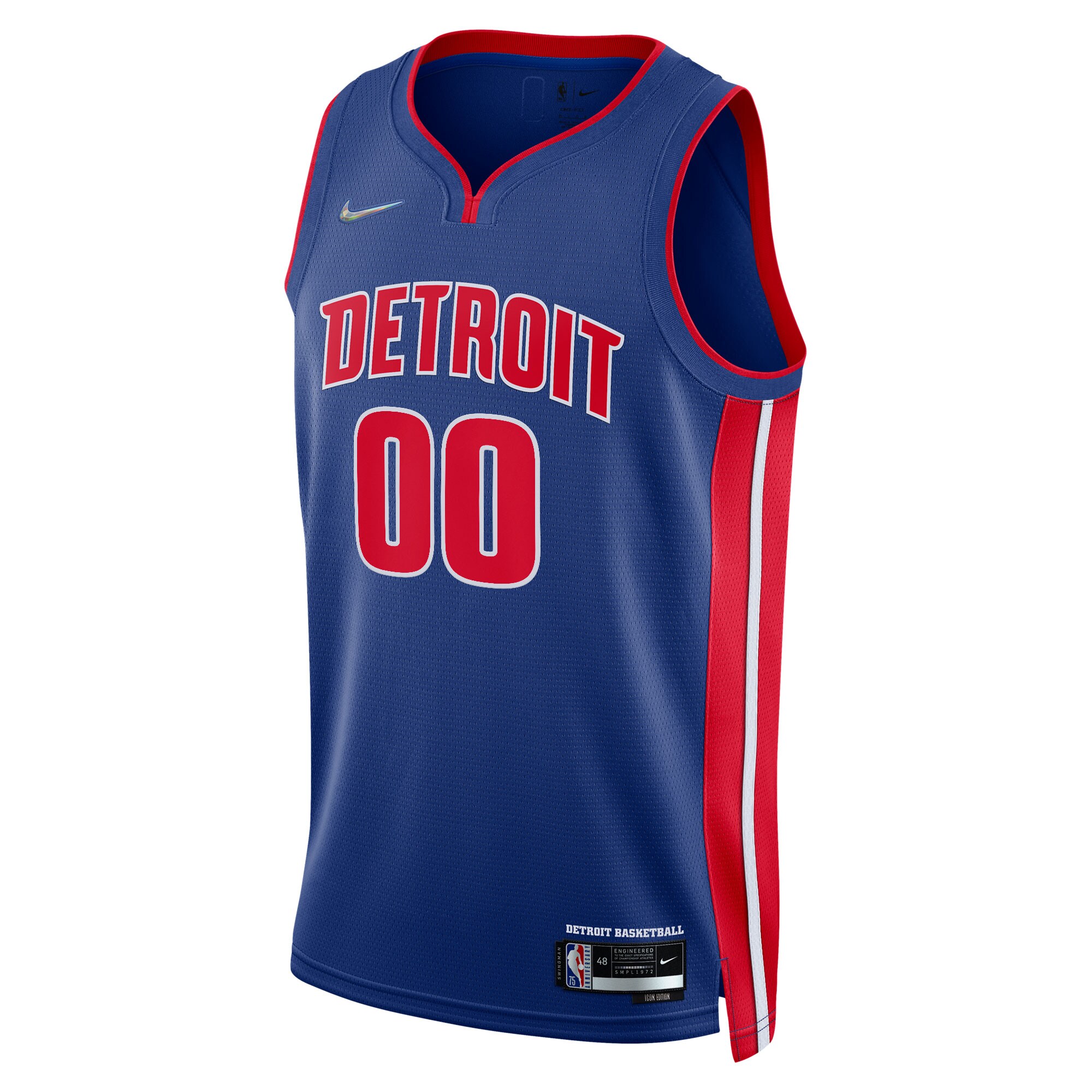 NBA men8217s detroit pistons nike blue 202122 diamond swingman custom jersey – icon edition Collection - Official Jerseys & Hats | NBA Store