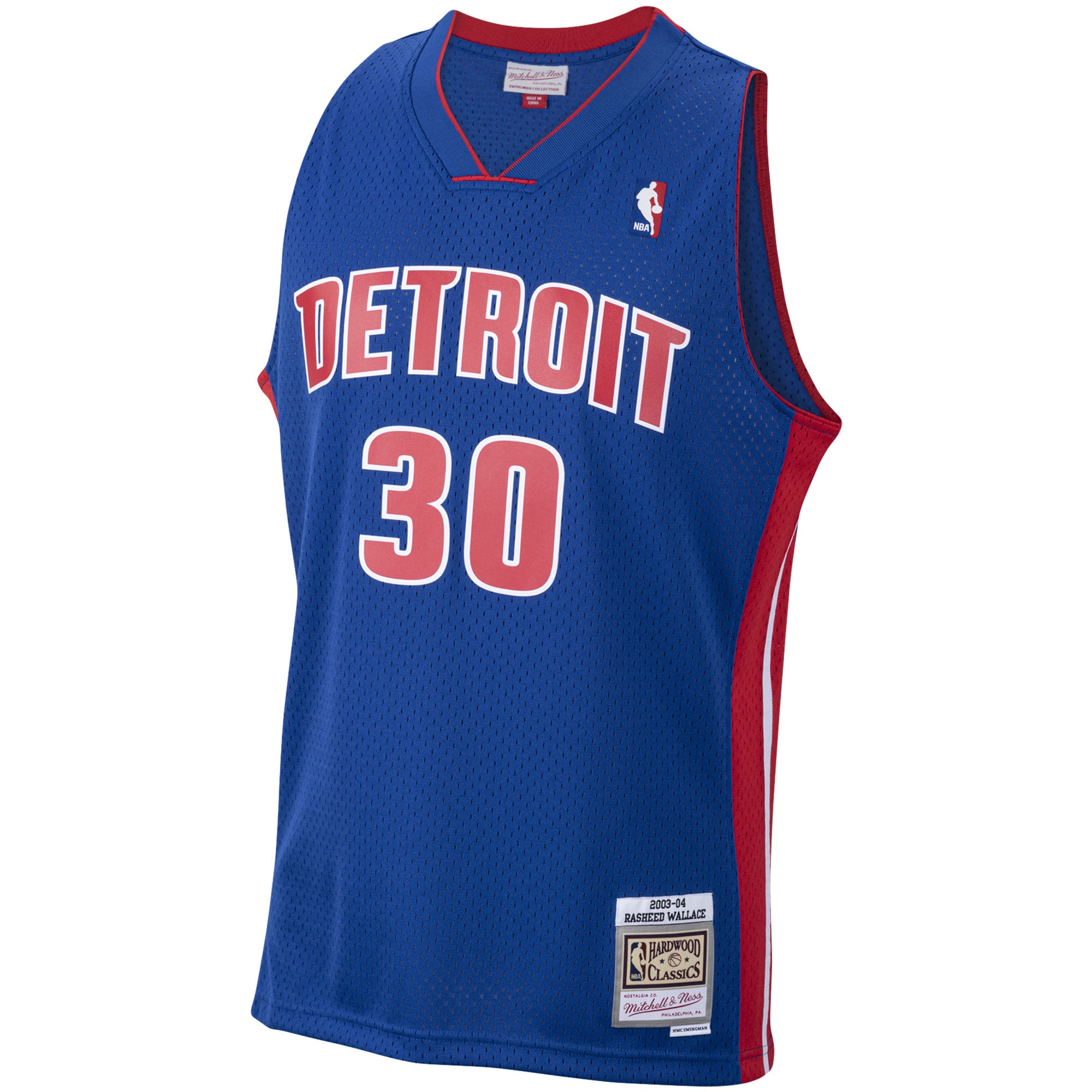 NBA men8217s detroit pistons rasheed wallace mitchell amp ness royal 200304 hardwood classics swingman jersey Collection - Official Jerseys & Hats | NBA Store