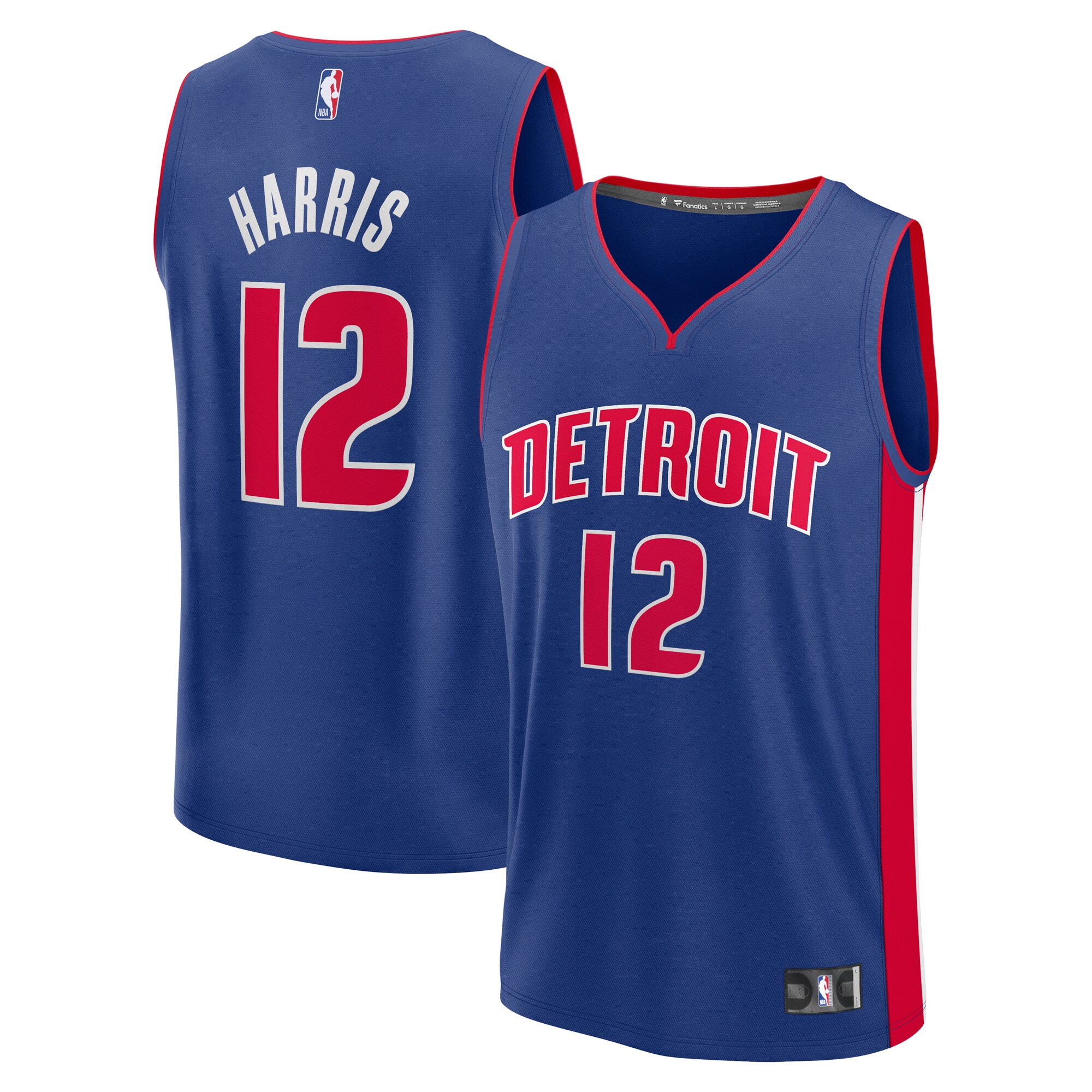 NBA men8217s detroit pistons tobias harris fanatics blue fast break replica player jersey – icon edition Collection - Official Jerseys & Hats | NBA Store