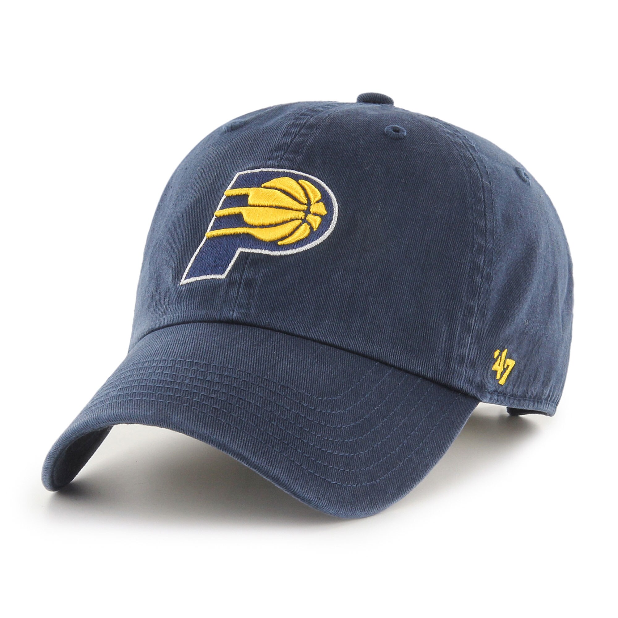NBA men8217s indiana pacers 821747 navy team logo clean up adjustable hat Collection - Official Jerseys & Hats | NBA Store