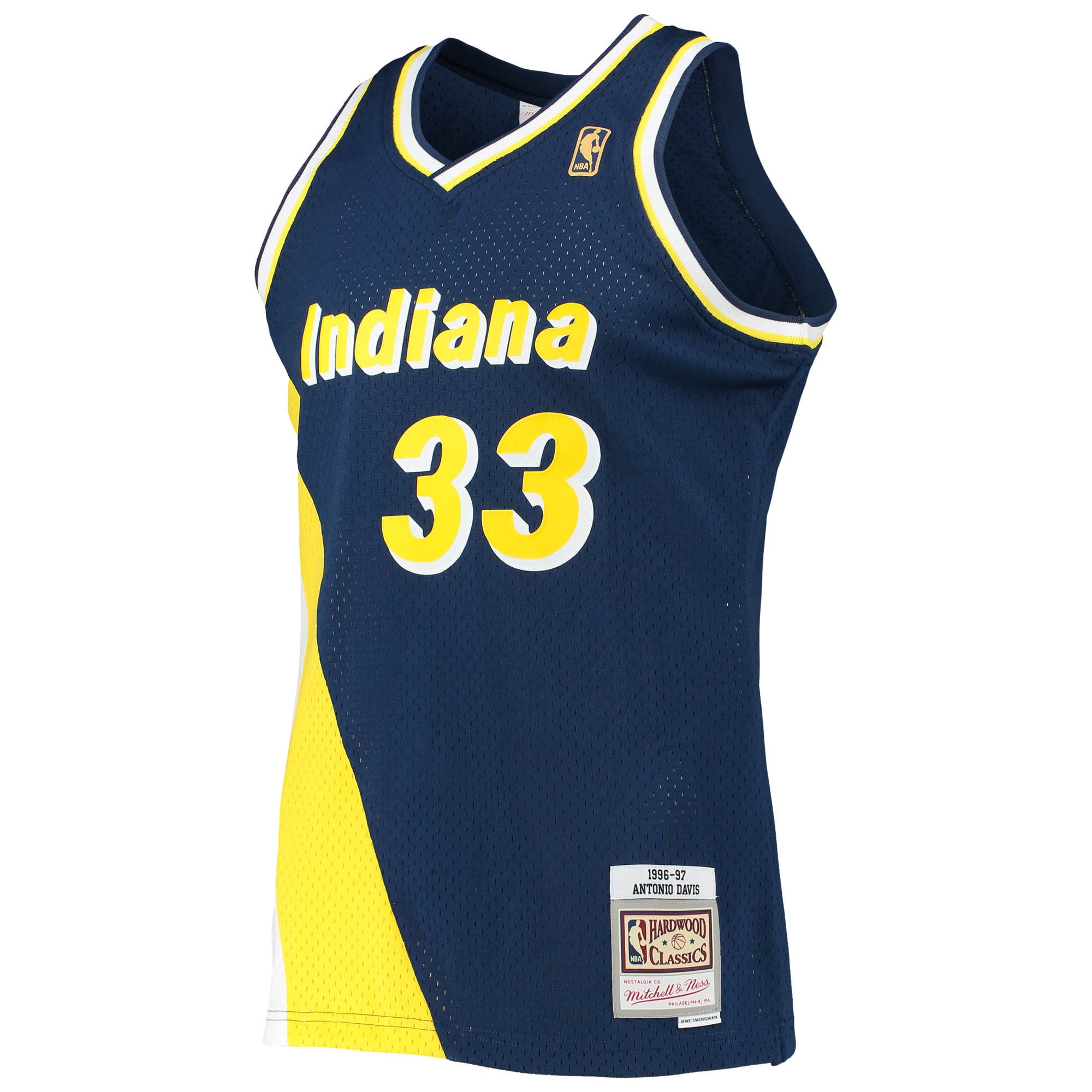 NBA men8217s indiana pacers antonio davis mitchell amp ness navy 199697 hardwood classics swingman jersey Collection - Official Jerseys & Hats | NBA Store