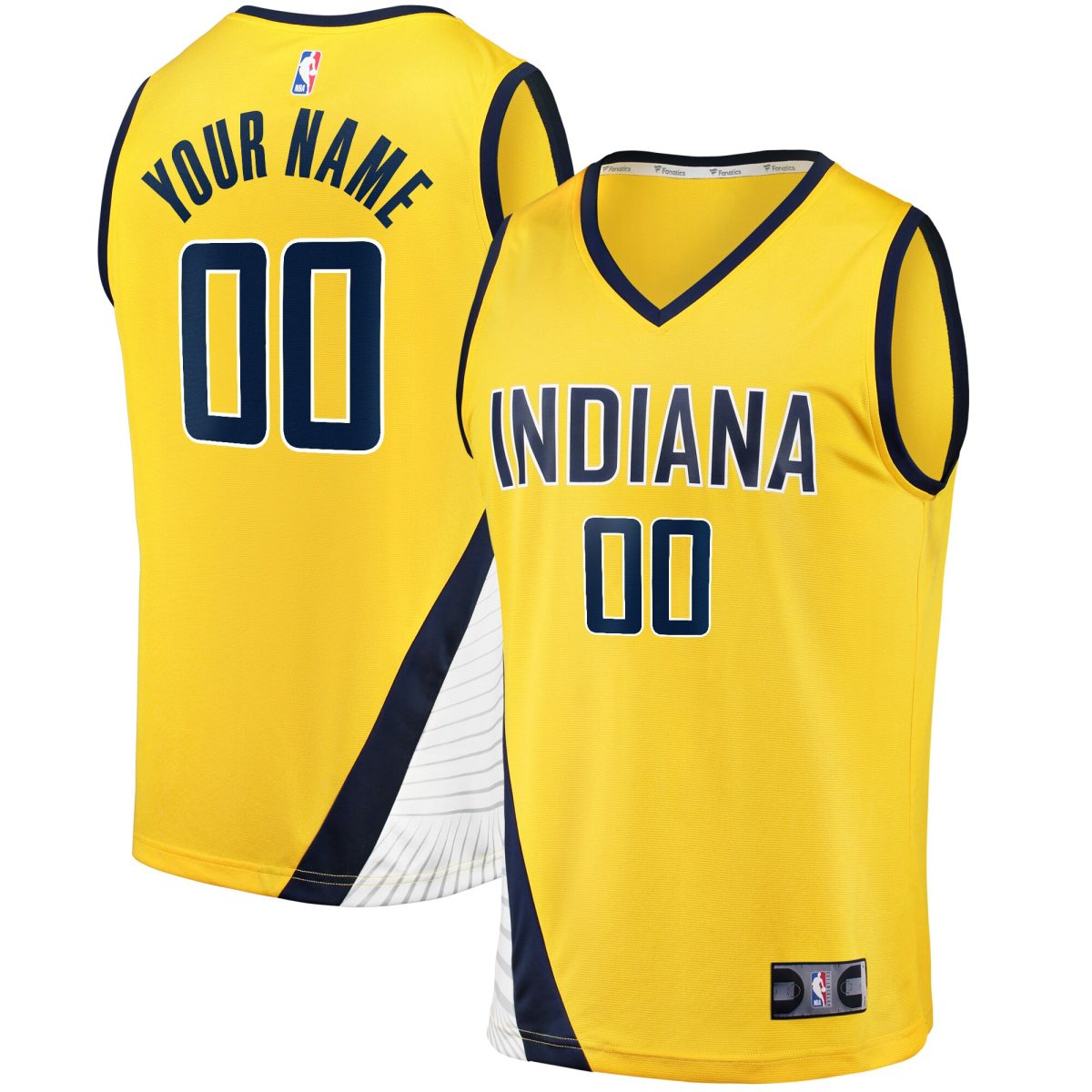 NBA men8217s indiana pacers fanatics yellow fast break custom jersey – statement edition Collection - Official Jerseys & Hats | NBA Store