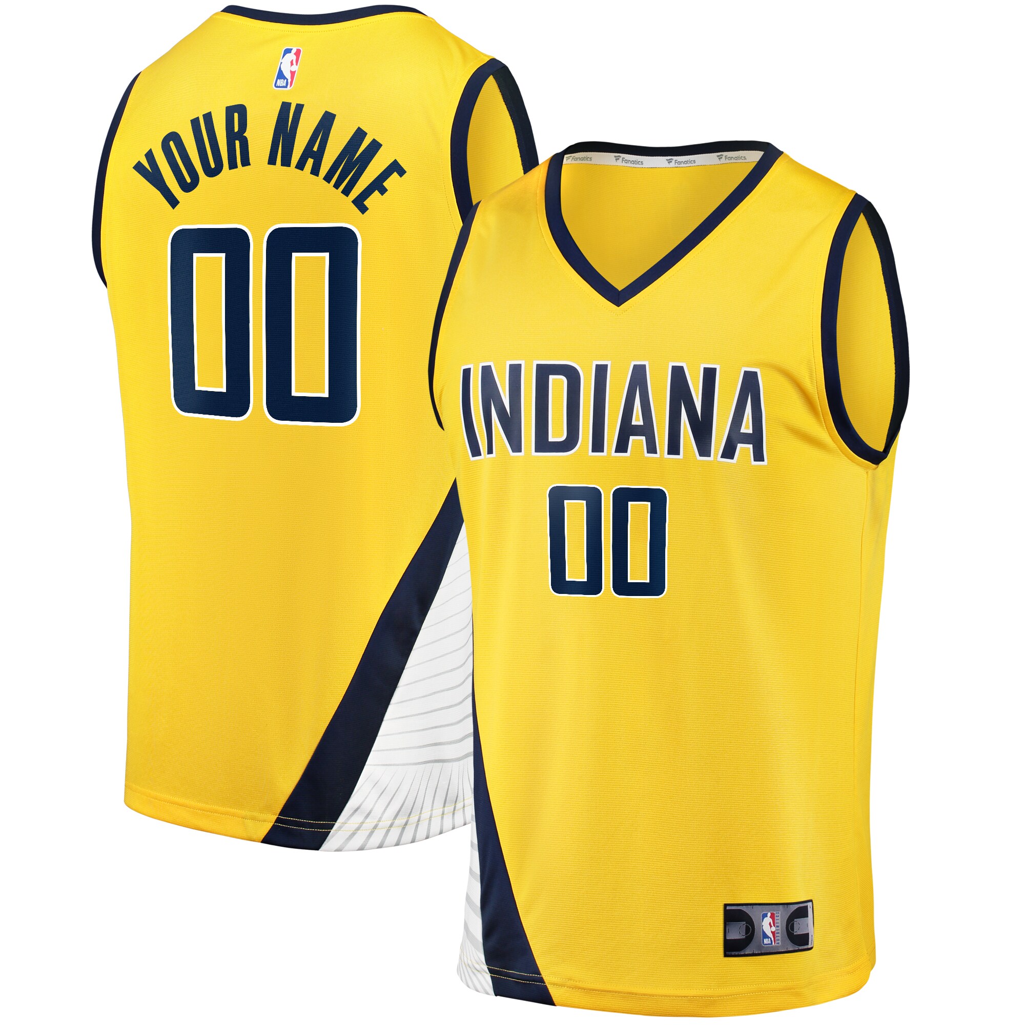 NBA men8217s indiana pacers fanatics yellow fast break custom jersey – statement edition Collection - Official Jerseys & Hats | NBA Store