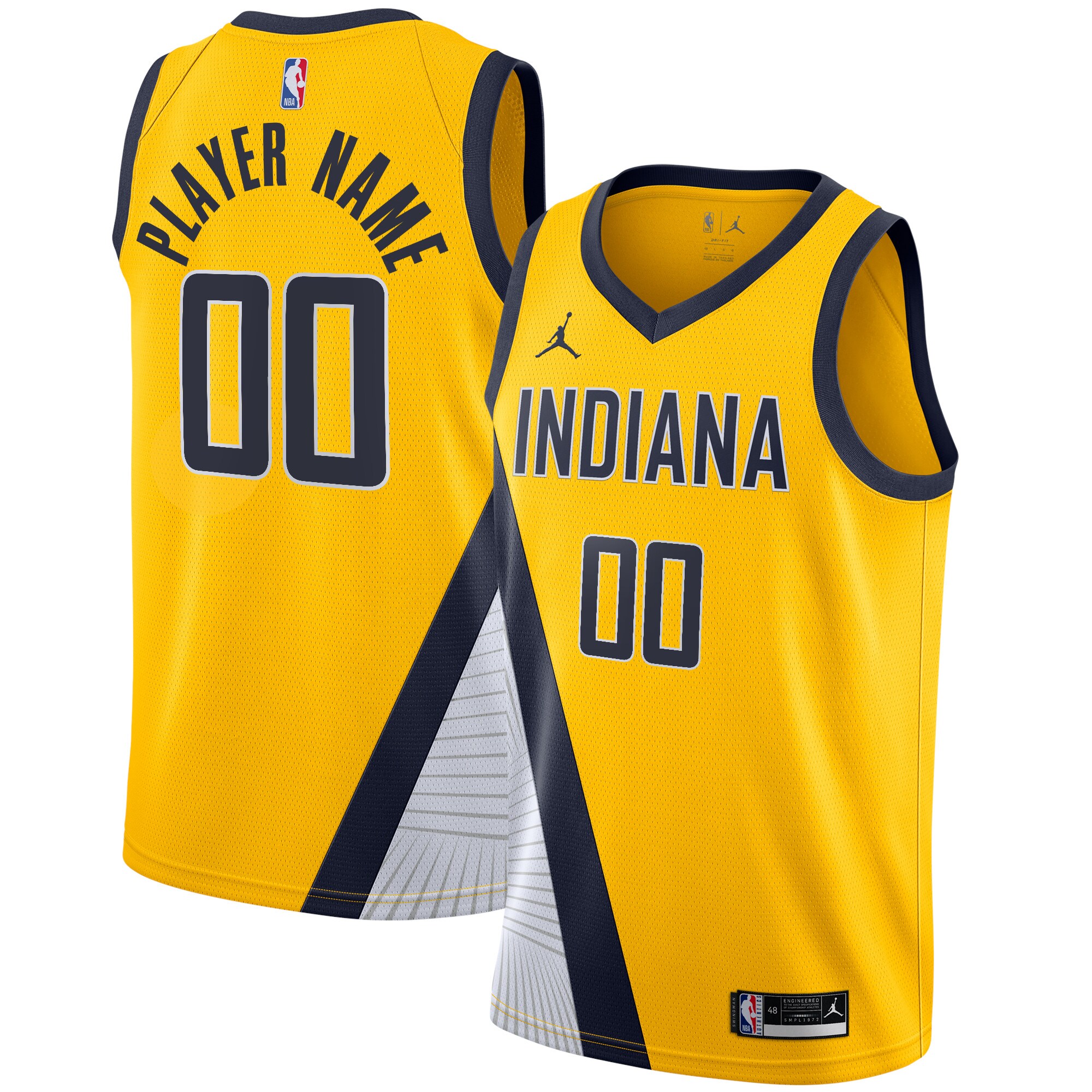 NBA men8217s indiana pacers jordan brand gold swingman custom jersey – statement edition Collection - Official Jerseys & Hats | NBA Store
