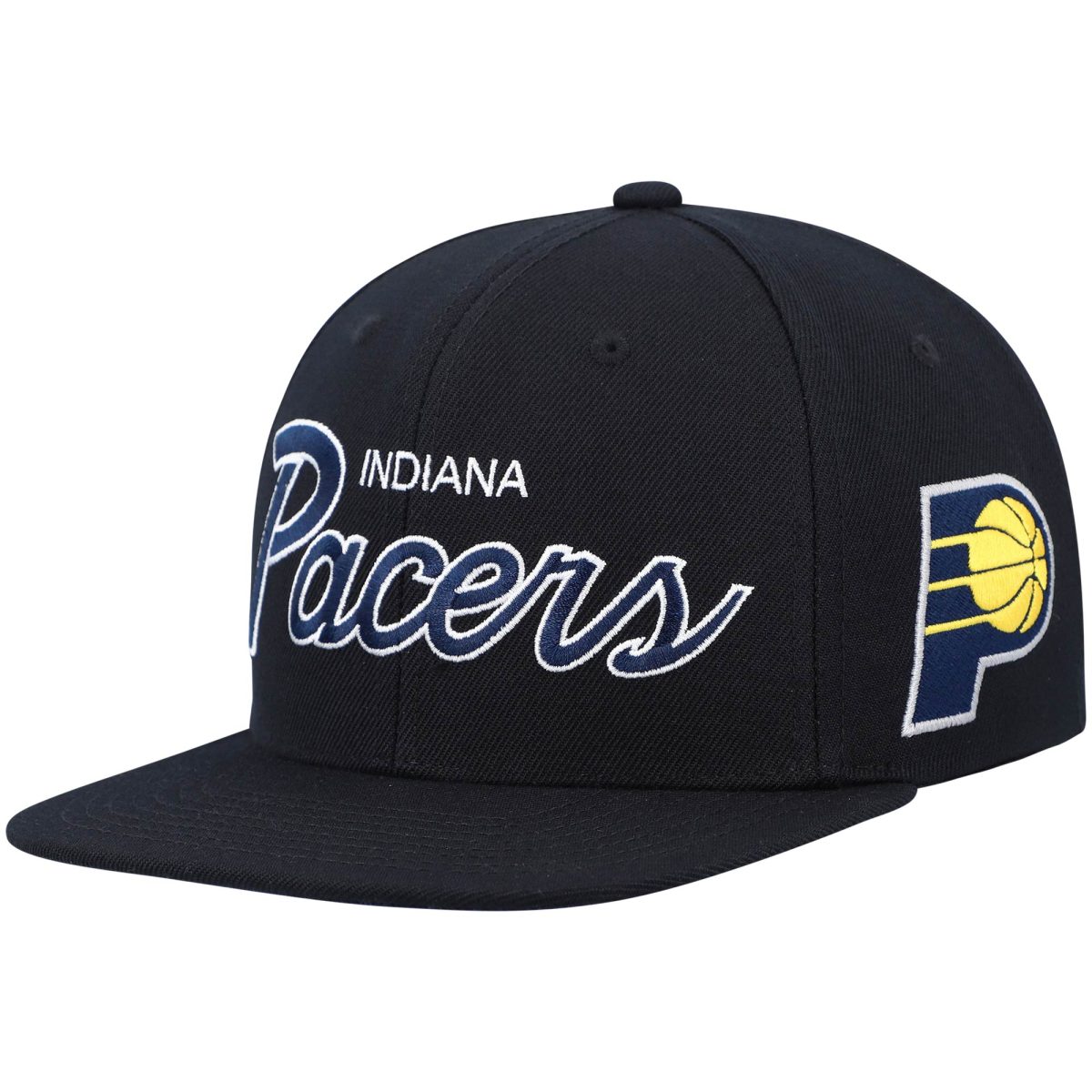 NBA men8217s indiana pacers mitchell amp ness black hardwood classics script 2.0 snapback hat Collection - Official Jerseys & Hats | NBA Store