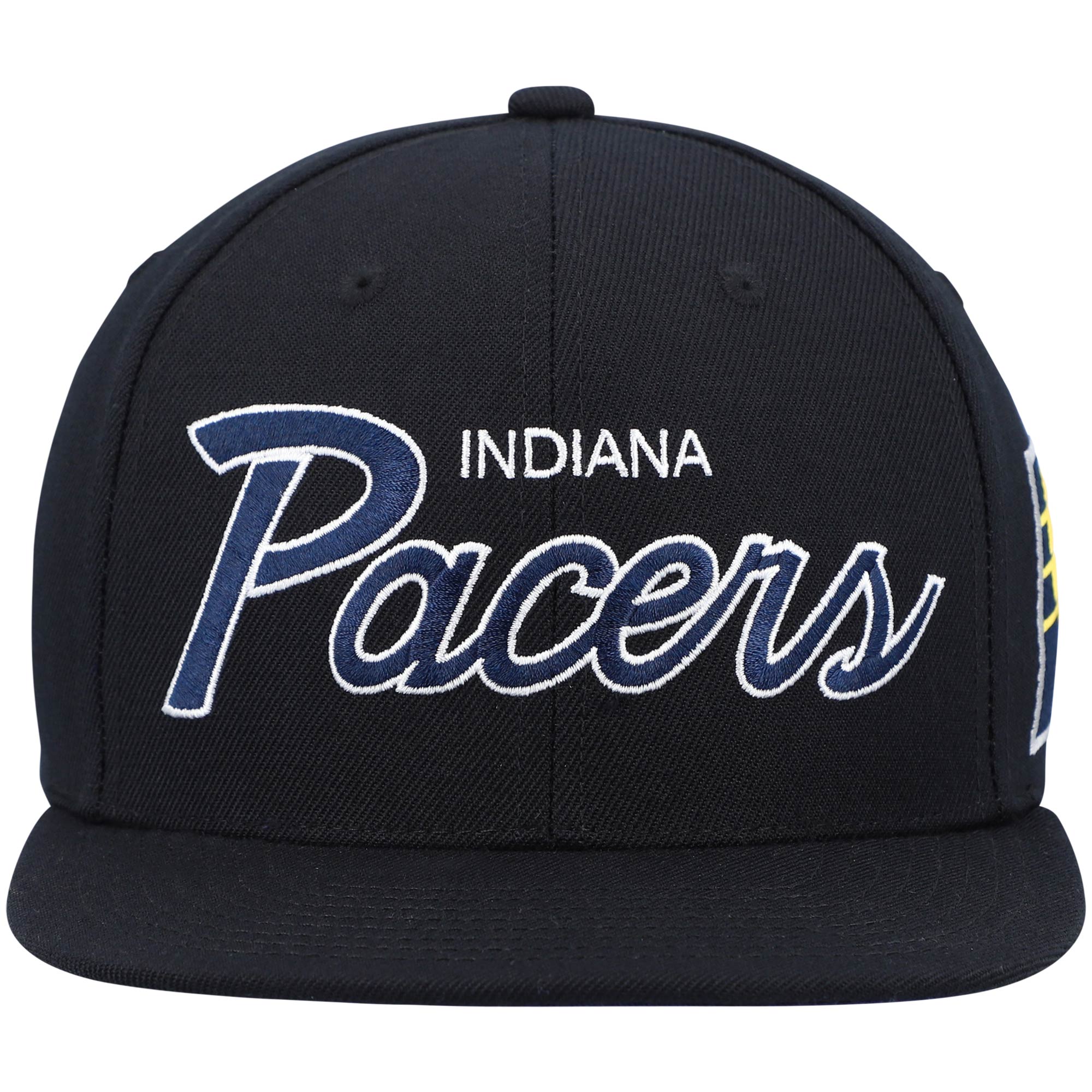 NBA men8217s indiana pacers mitchell amp ness black hardwood classics script 2.0 snapback hat Collection - Official Jerseys & Hats | NBA Store