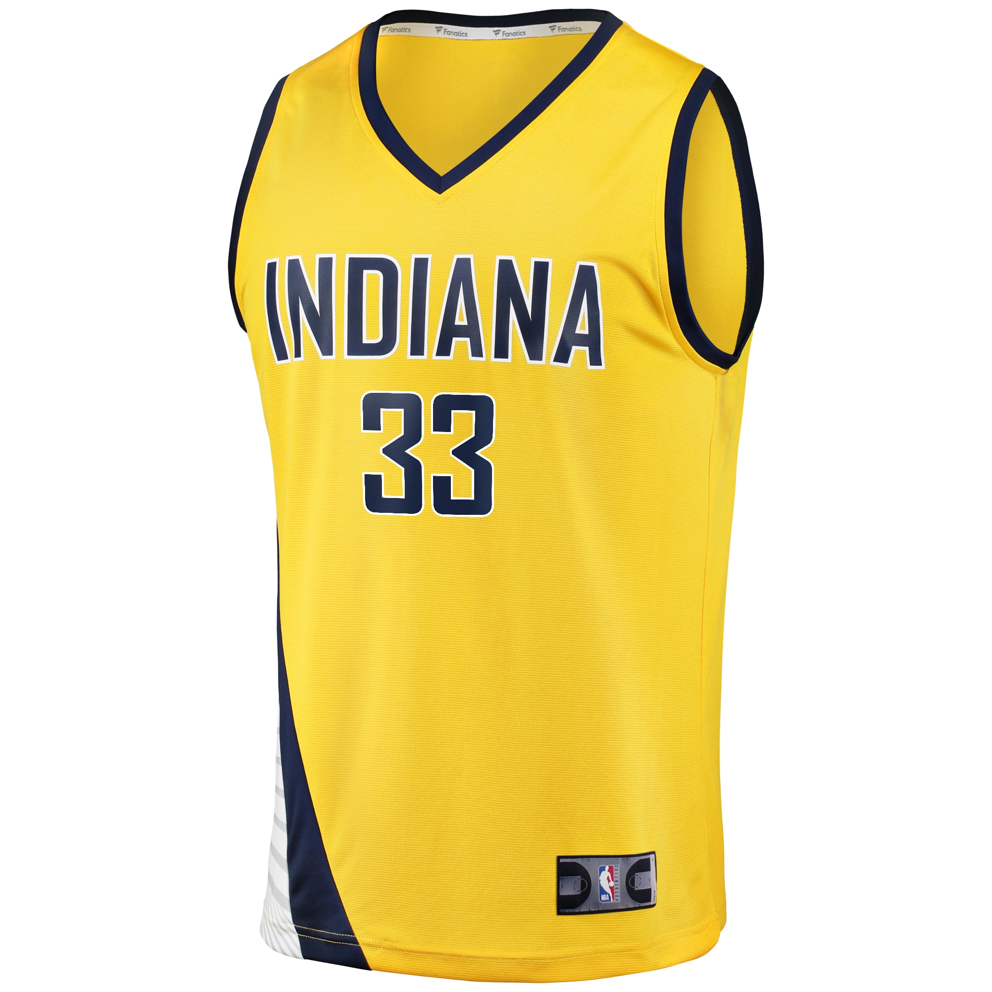 NBA men8217s indiana pacers myles turner fanatics gold fast break replica jersey – statement edition Collection - Official Jerseys & Hats | NBA Store