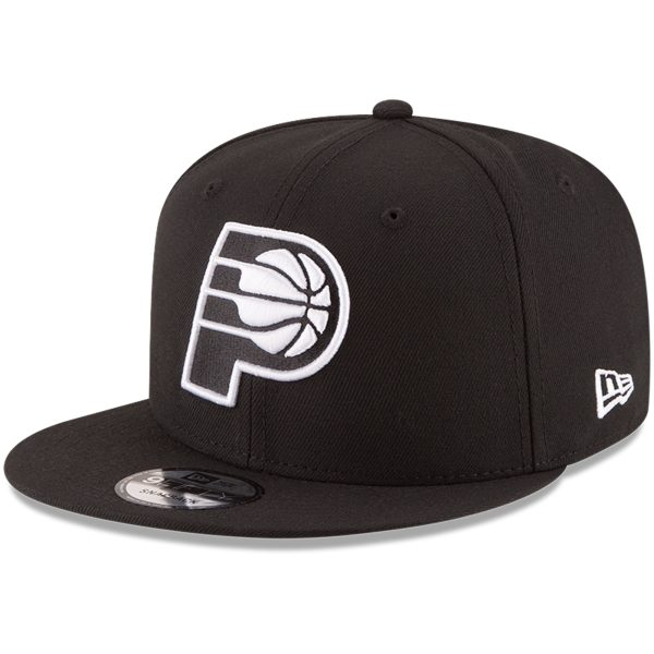 NBA men8217s indiana pacers new era black black amp white logo 9fifty adjustable snapback hat Collection - Official Jerseys & Hats | NBA Store