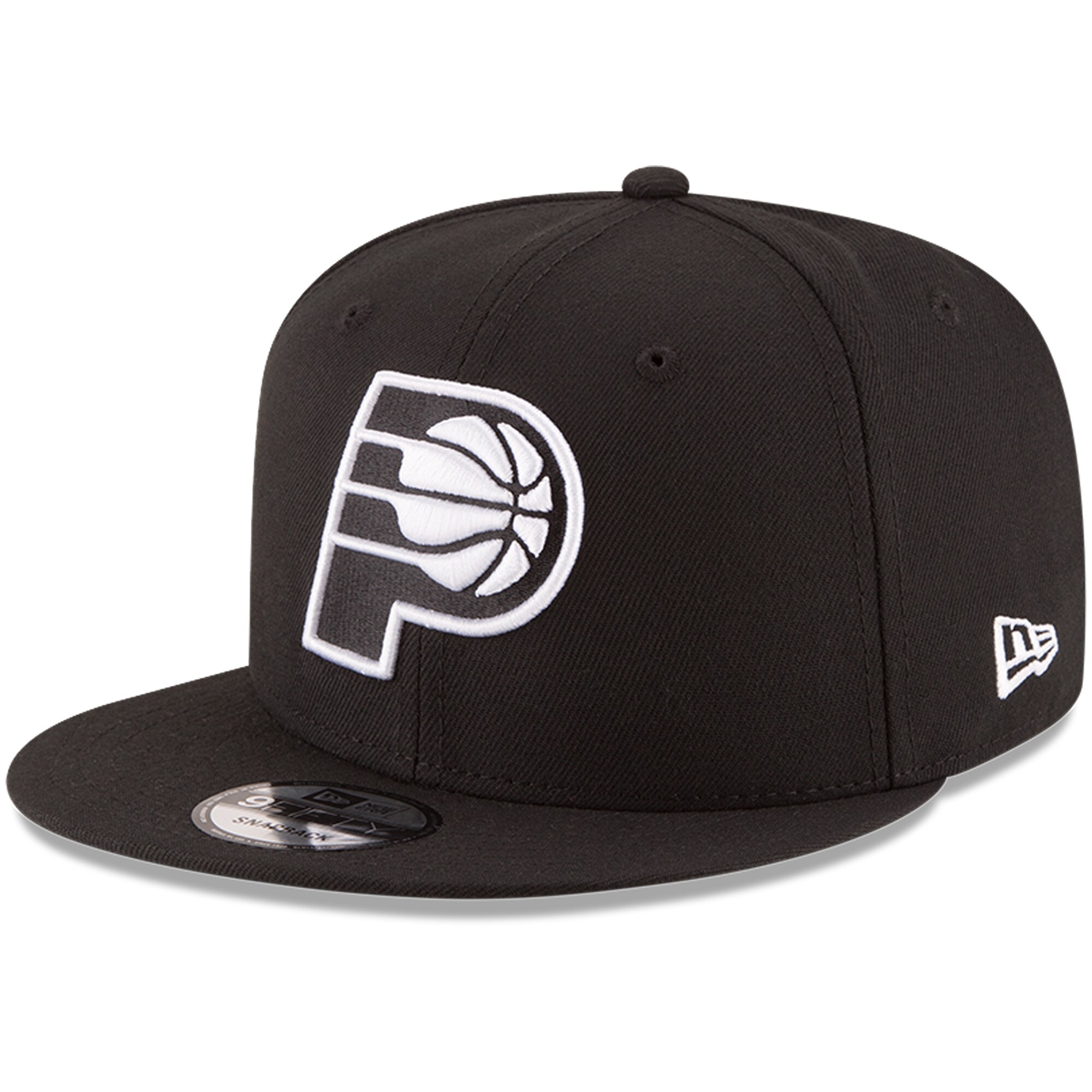NBA men8217s indiana pacers new era black black amp white logo 9fifty adjustable snapback hat Collection - Official Jerseys & Hats | NBA Store