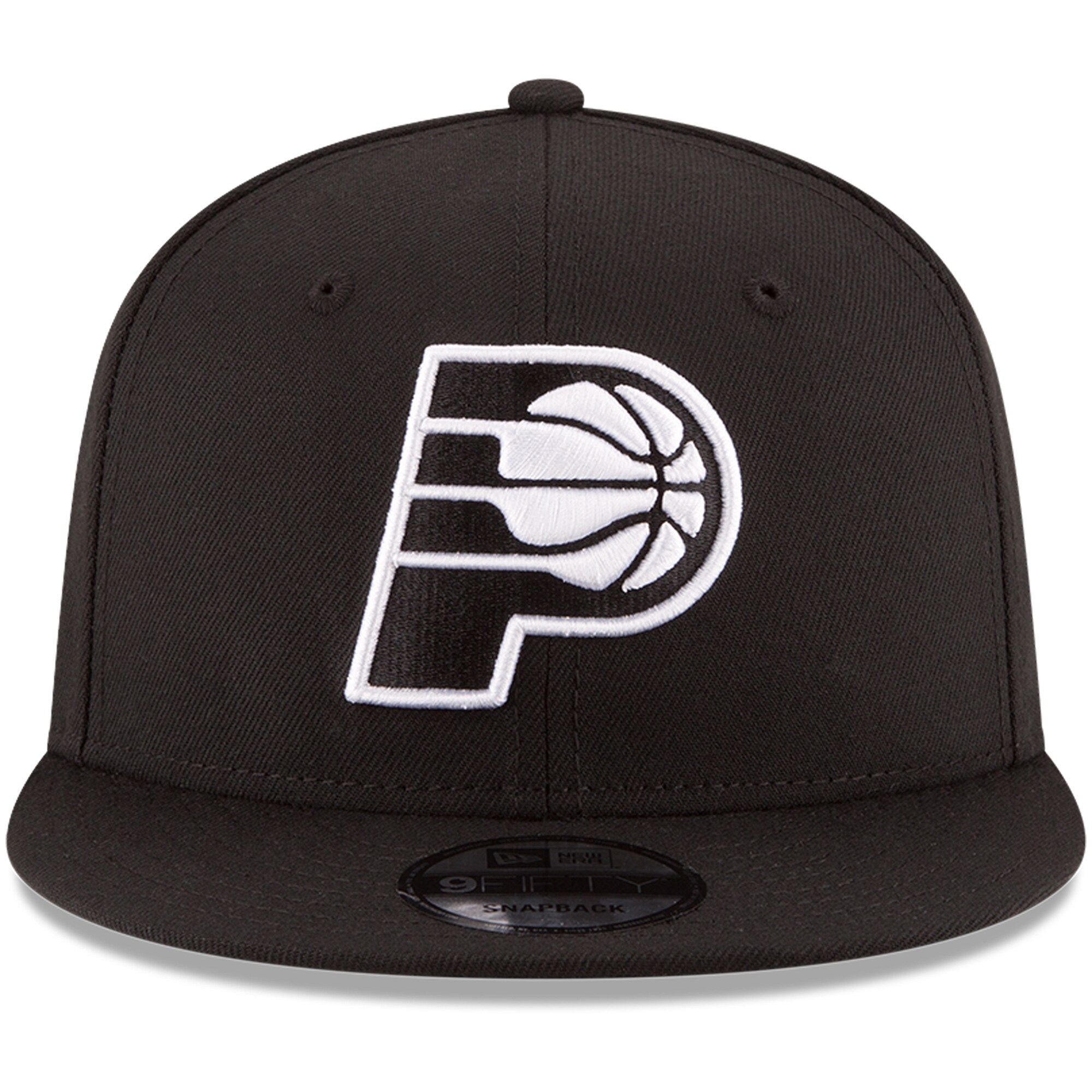 NBA men8217s indiana pacers new era black black amp white logo 9fifty adjustable snapback hat Collection - Official Jerseys & Hats | NBA Store
