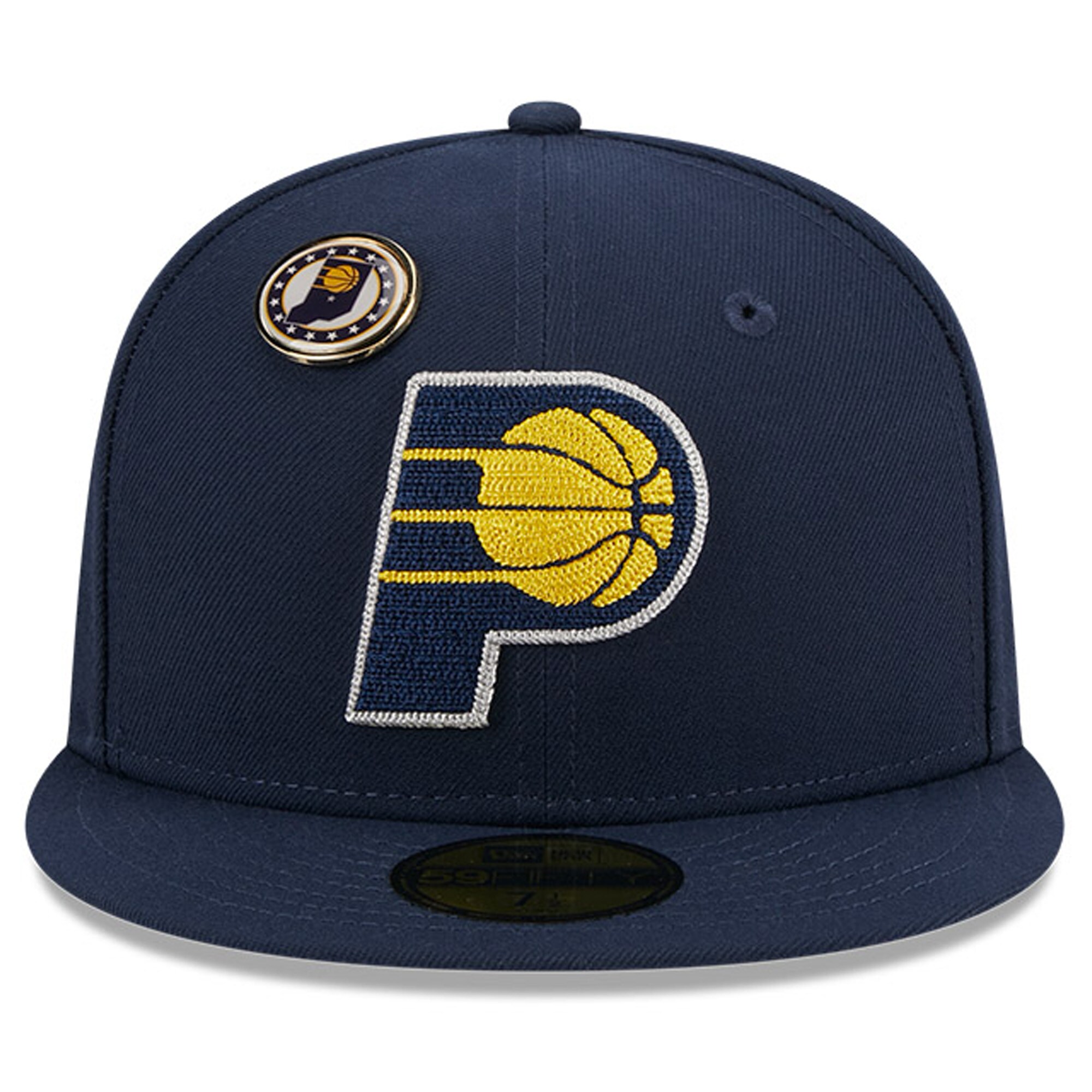 NBA men8217s indiana pacers new era navy chainstitch logo pin 59fifty fitted hat Collection - Official Jerseys & Hats | NBA Store