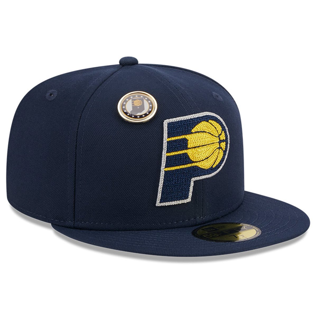 NBA men8217s indiana pacers new era navy chainstitch logo pin 59fifty fitted hat Collection - Official Jerseys & Hats | NBA Store