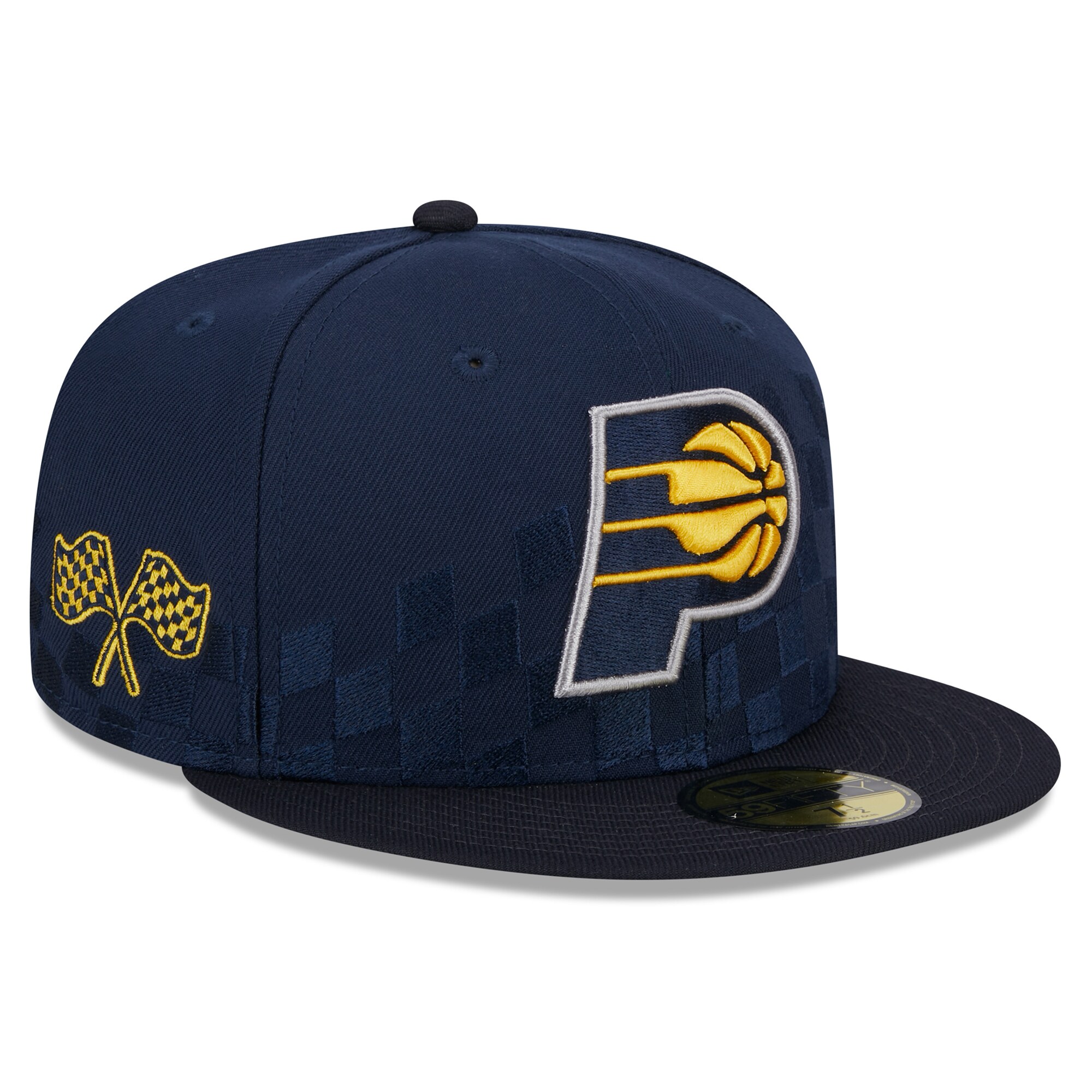 NBA men8217s indiana pacers new era navy rally drive checkerboard 59fifty crown fitted hat Collection - Official Jerseys & Hats | NBA Store