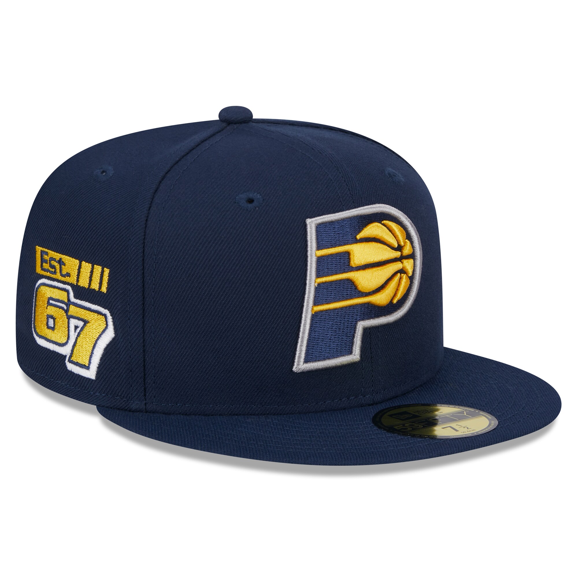NBA men8217s indiana pacers new era navy rally drive side patch 59fifty fitted hat Collection - Official Jerseys & Hats | NBA Store