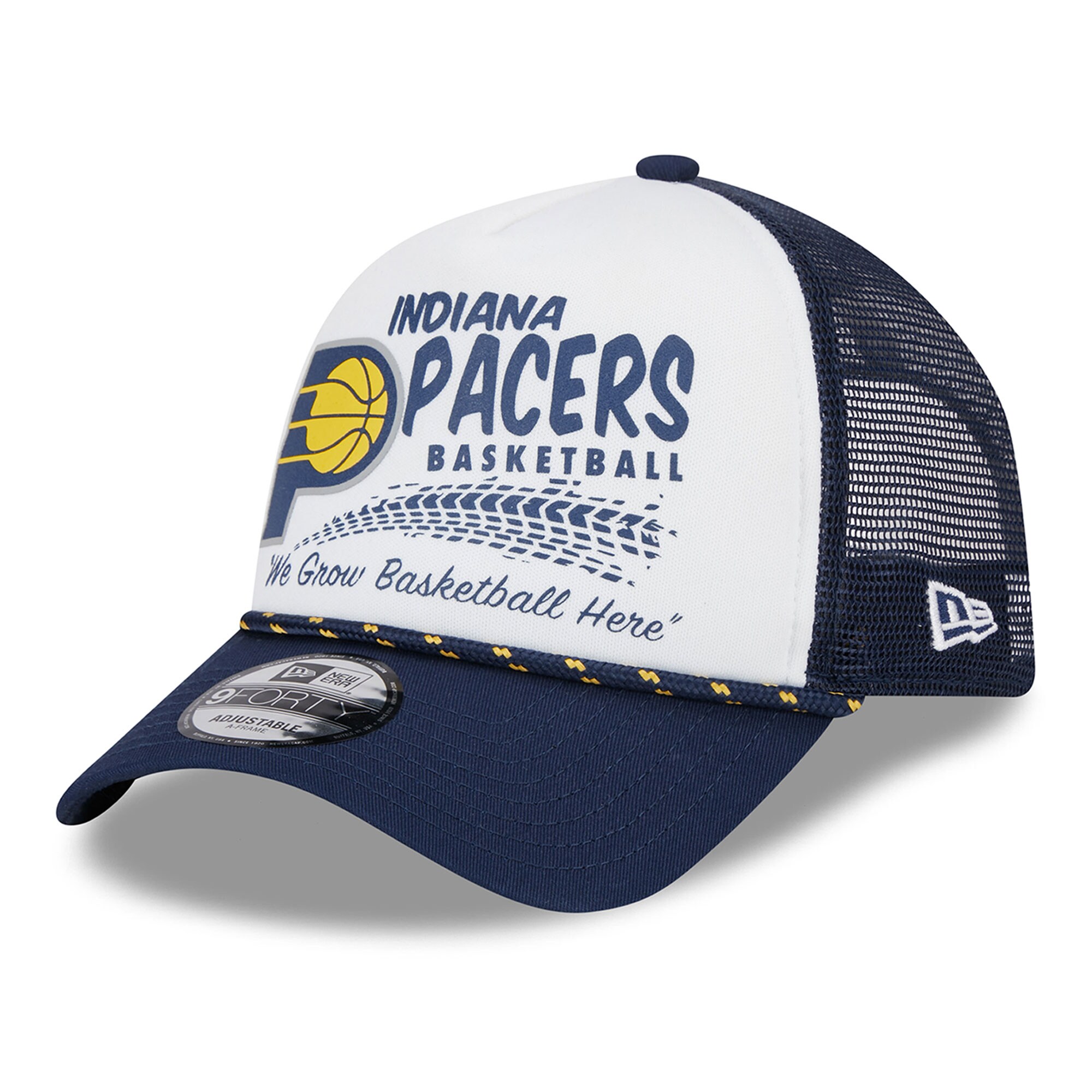 NBA men8217s indiana pacers new era whitenavy burnout print a-frame 9forty trucker hat Collection - Official Jerseys & Hats | NBA Store