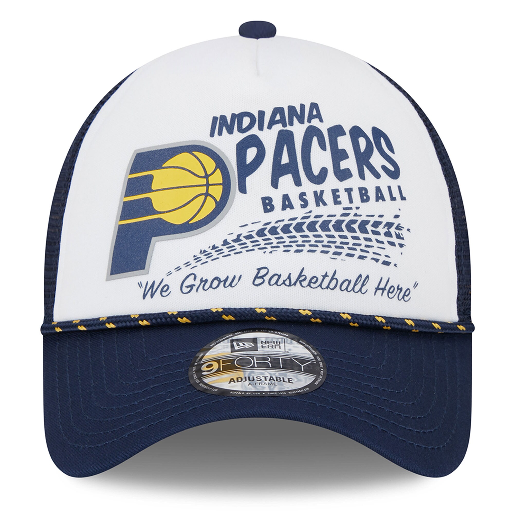 NBA men8217s indiana pacers new era whitenavy burnout print a-frame 9forty trucker hat Collection - Official Jerseys & Hats | NBA Store