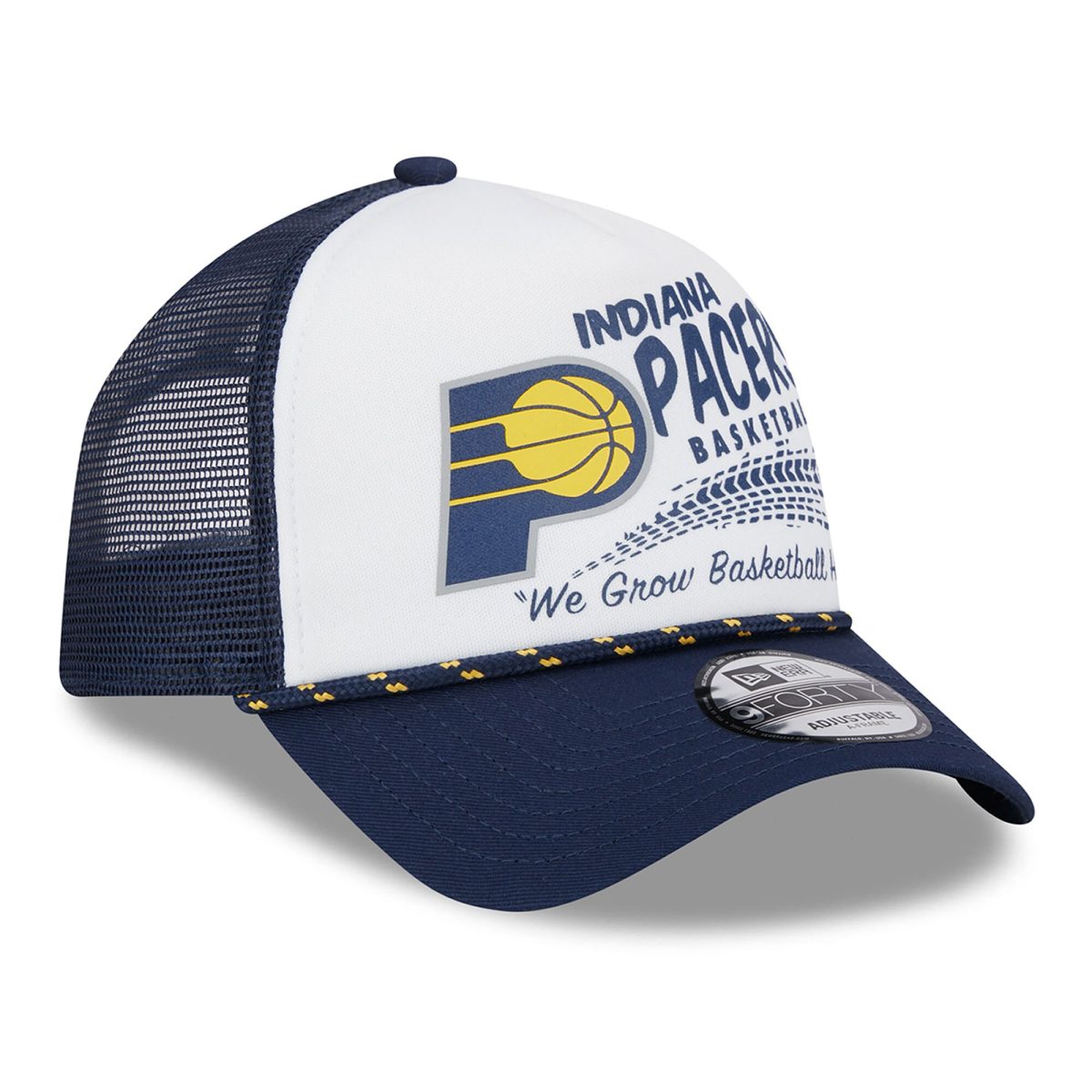 NBA men8217s indiana pacers new era whitenavy burnout print a-frame 9forty trucker hat Collection - Official Jerseys & Hats | NBA Store