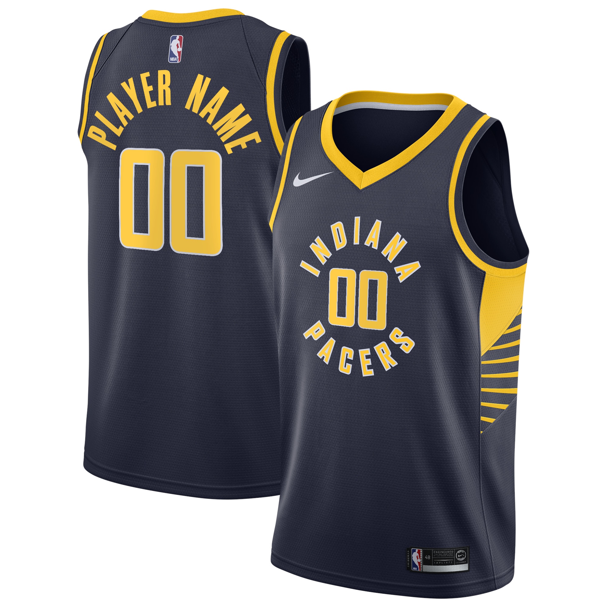 NBA men8217s indiana pacers nike navy swingman custom jersey – icon edition Collection - Official Jerseys & Hats | NBA Store