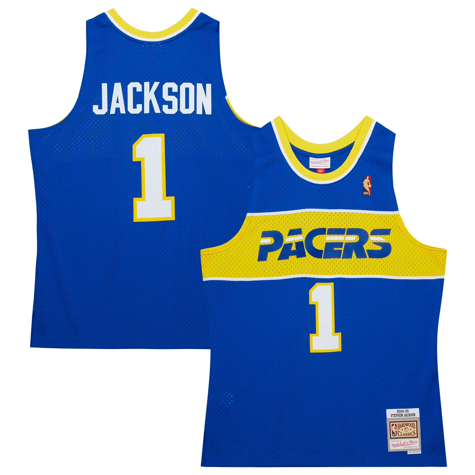 NBA men8217s indiana pacers stephen jackson mitchell amp ness royal 200405 hardwood classics swingman jersey Collection - Official Jerseys & Hats | NBA Store
