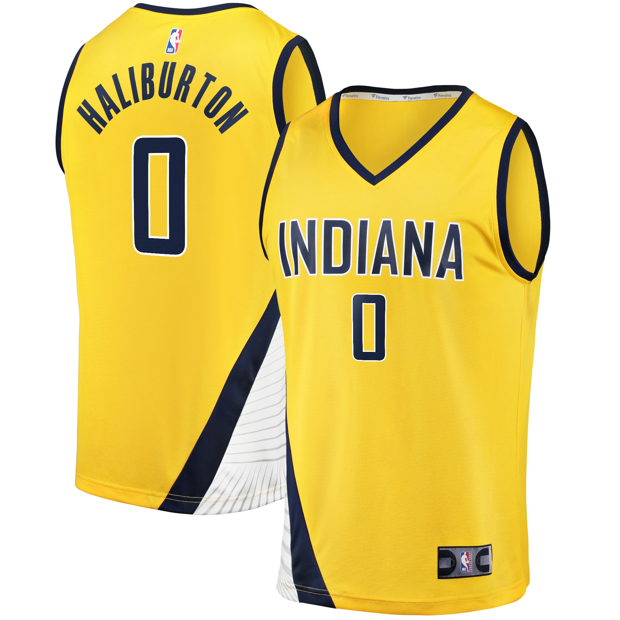 NBA men8217s indiana pacers tyrese haliburton fanatics gold fast break replica jersey – statement edition Collection - Official Jerseys & Hats | NBA Store