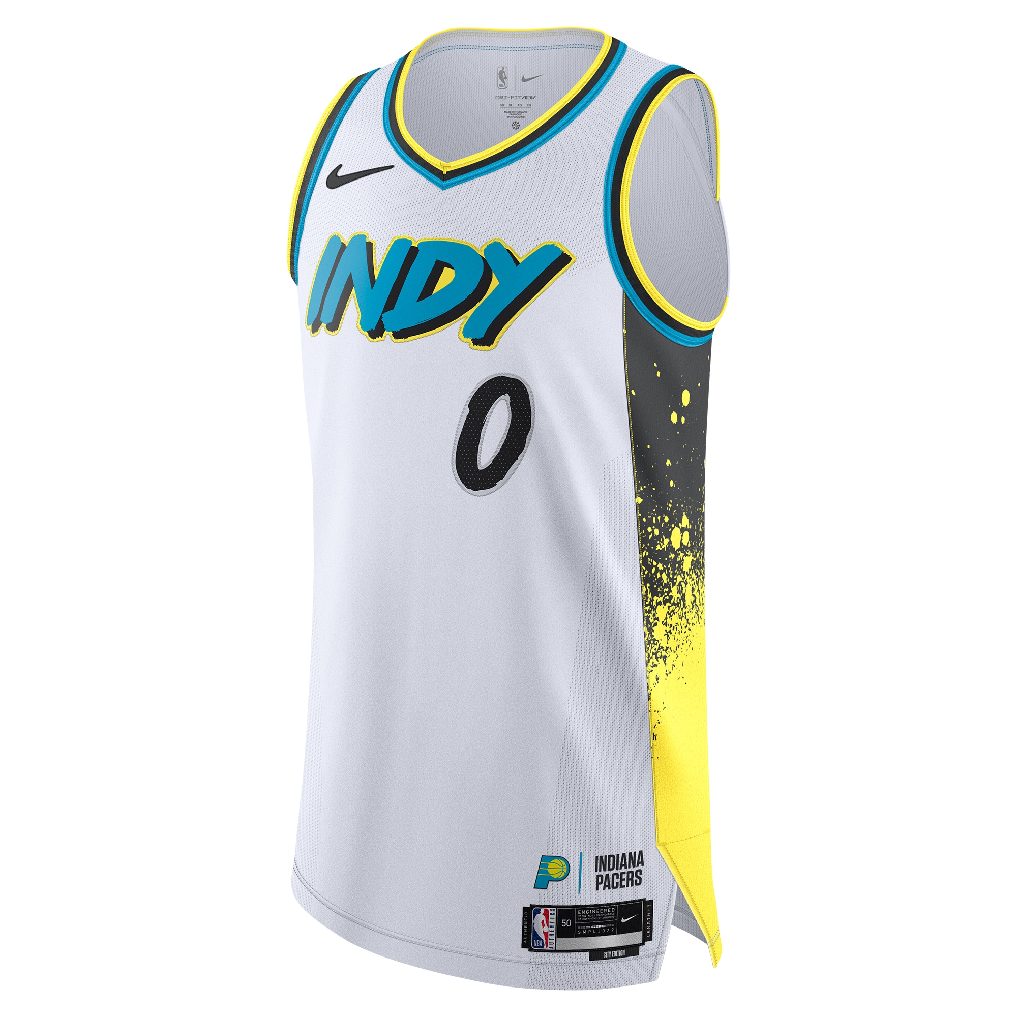 NBA men8217s indiana pacers tyrese haliburton nike white 202425 authentic player jersey – city edition Collection - Official Jerseys & Hats | NBA Store